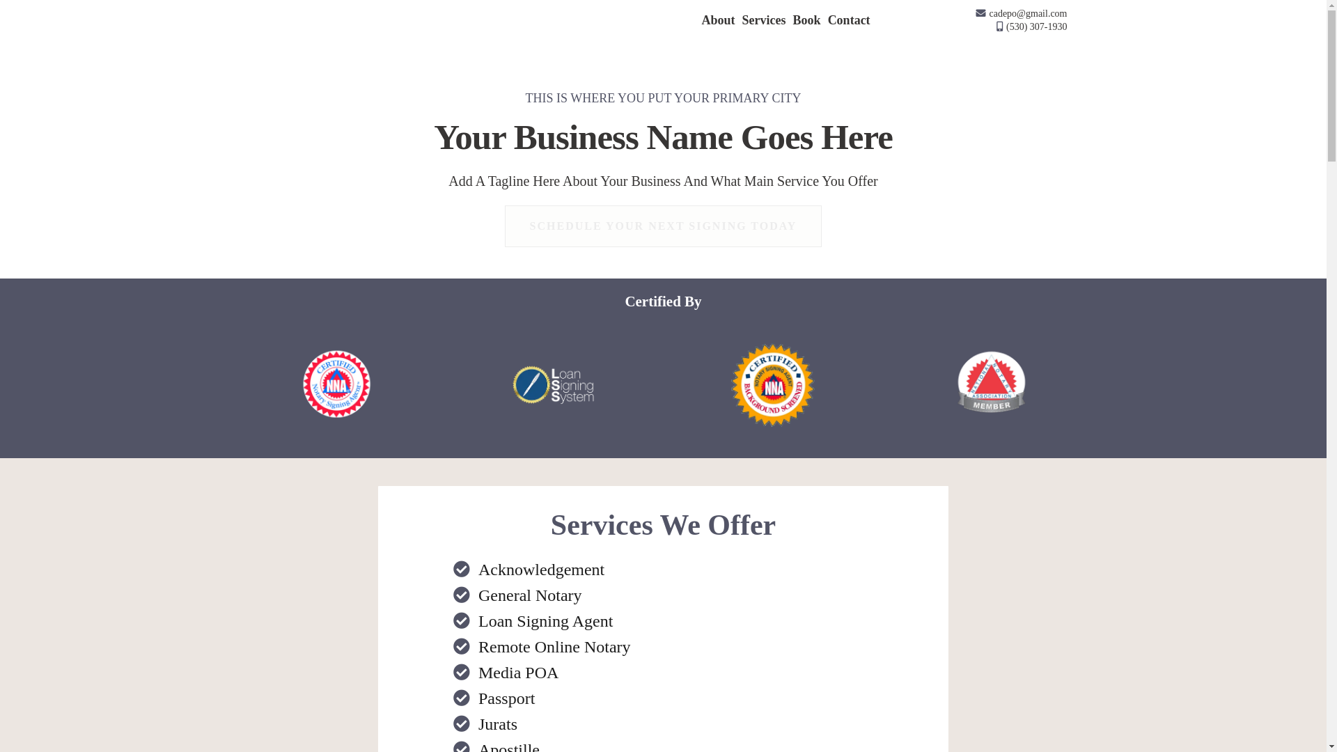 website screenshot of https://cadepoindexternotary.com/