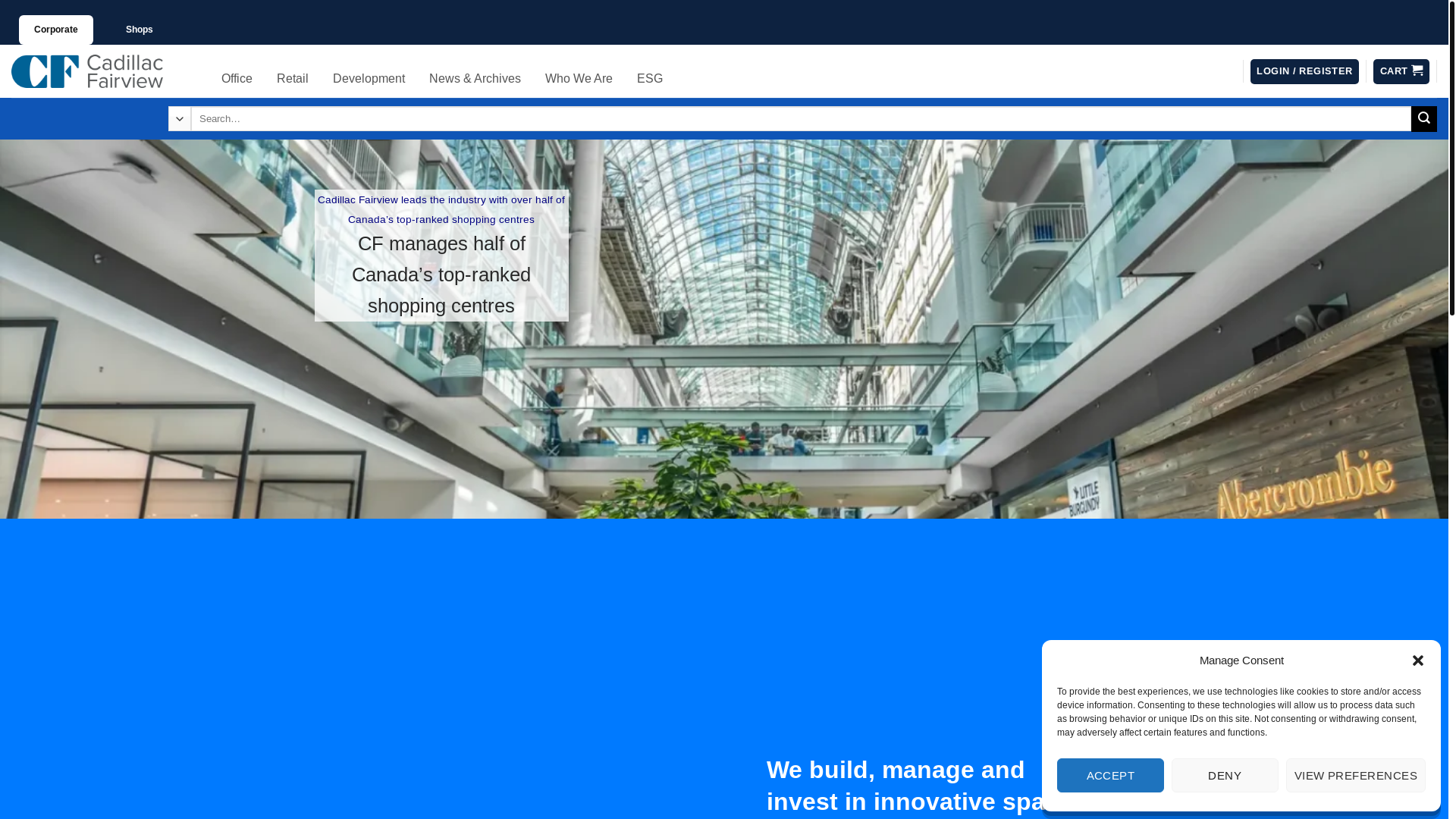 website screenshot of https://cadillacfairview.top/