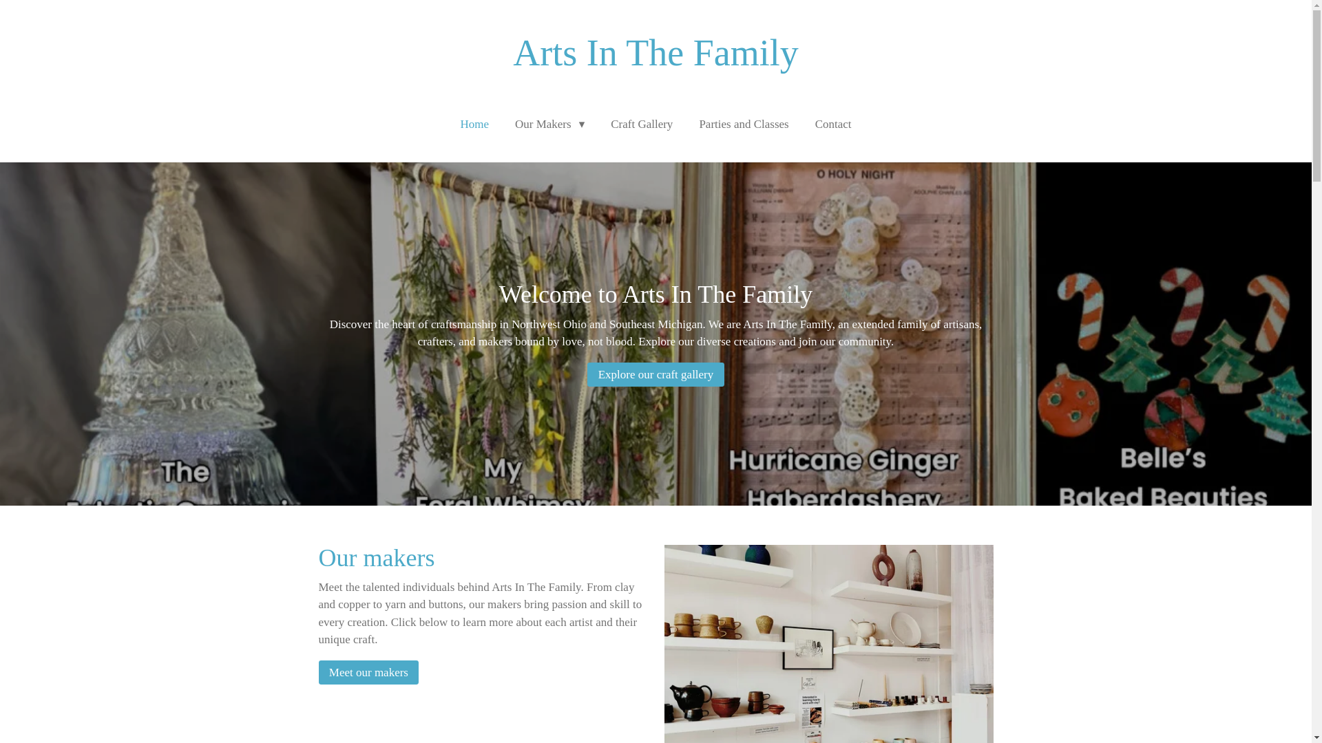 website screenshot of https://artsinthefamily.com/