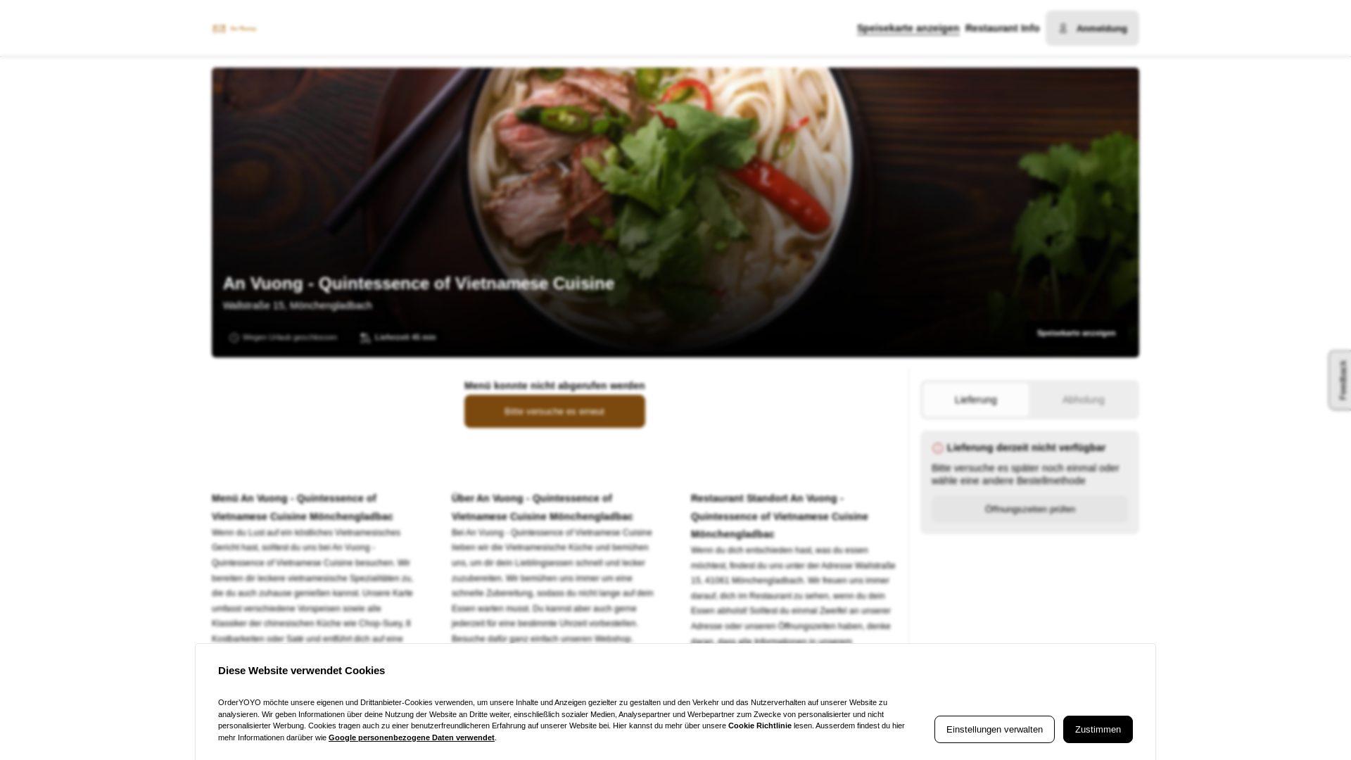 website screenshot of https://anvuong-restaurant.de/