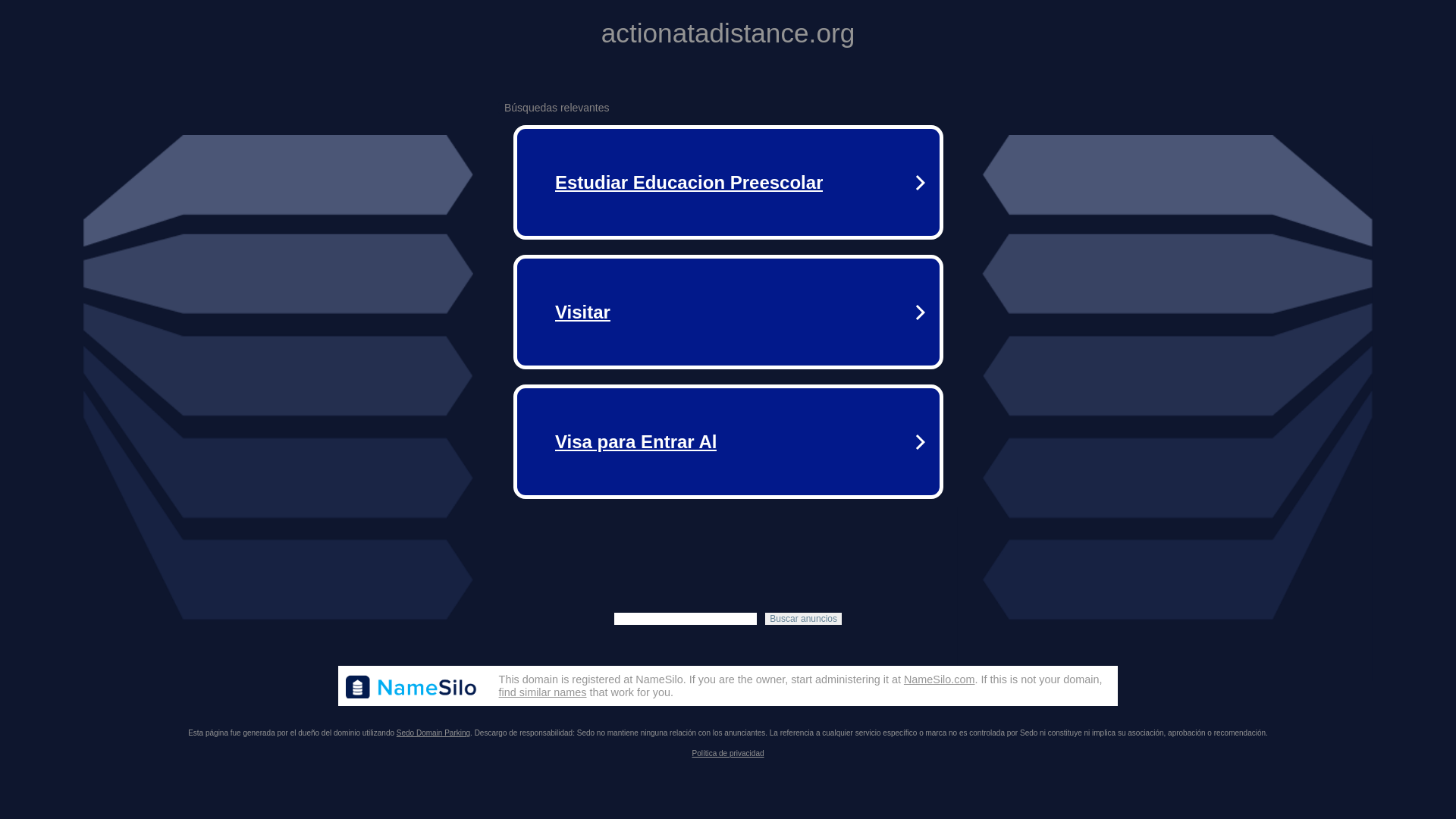 website screenshot of https://actionatadistance.org/