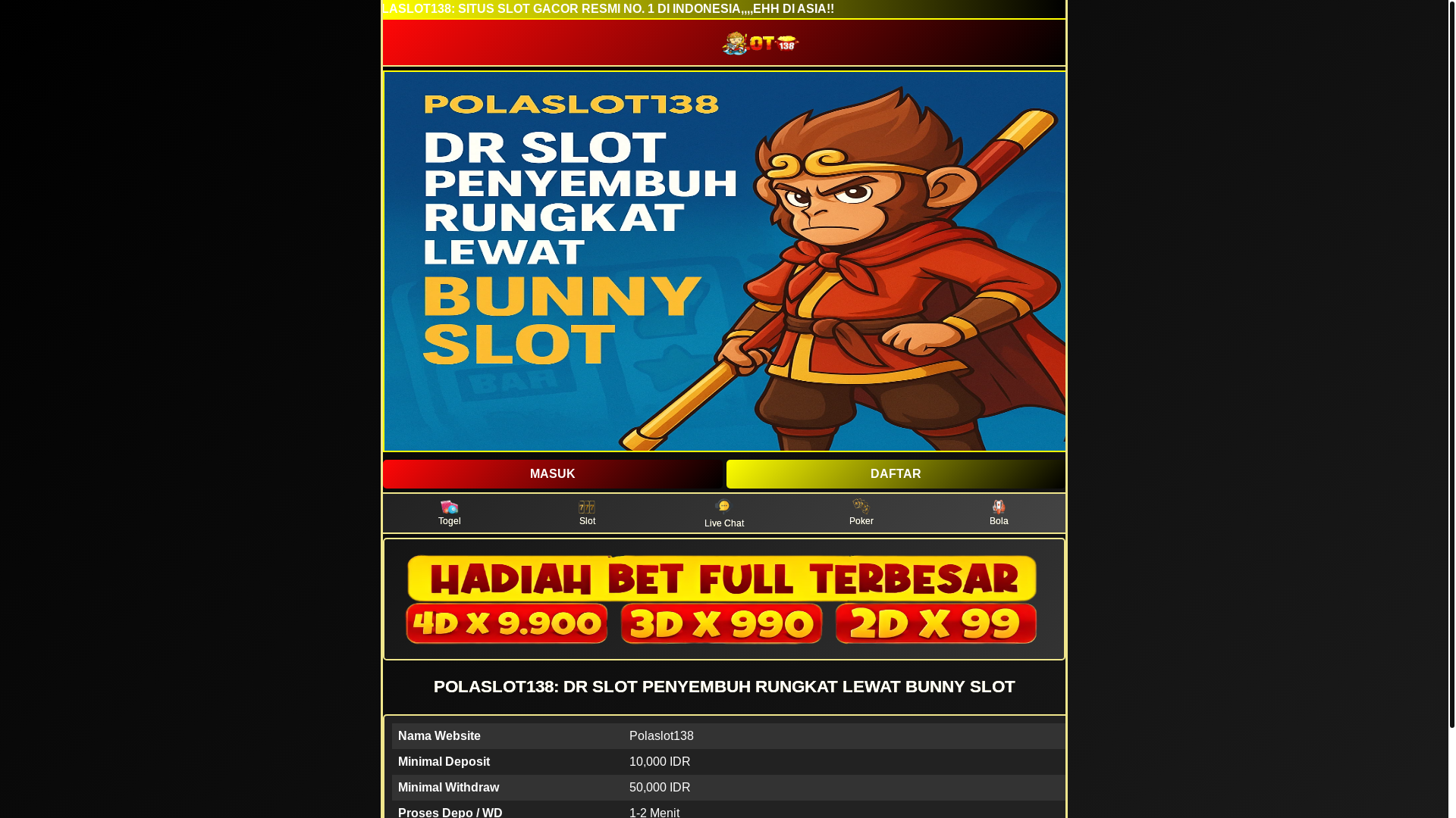website screenshot of https://polaslot138-vreelandcollege.pages.dev/