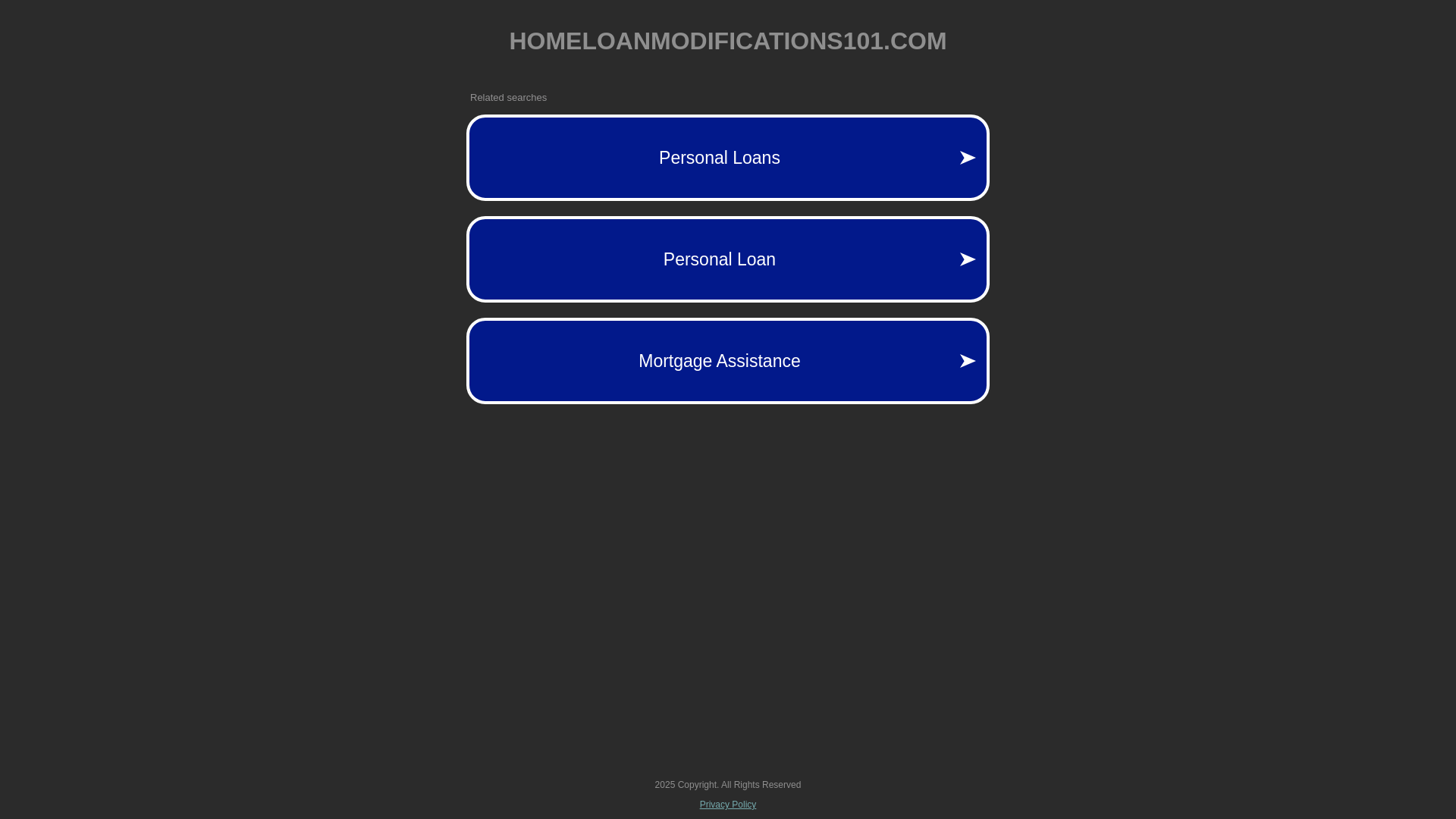 website screenshot of https://homeloanmodifications101.com/