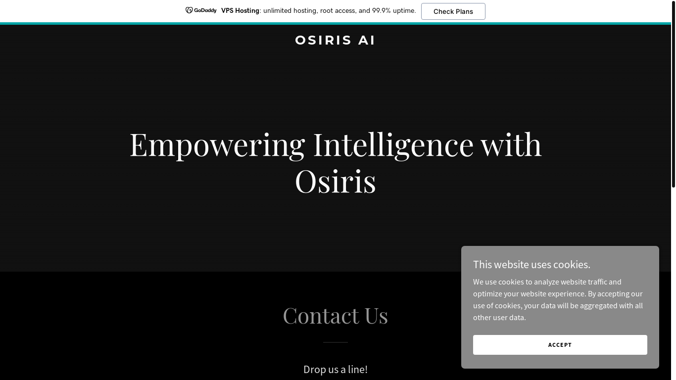 website screenshot of https://osirisai.ai/