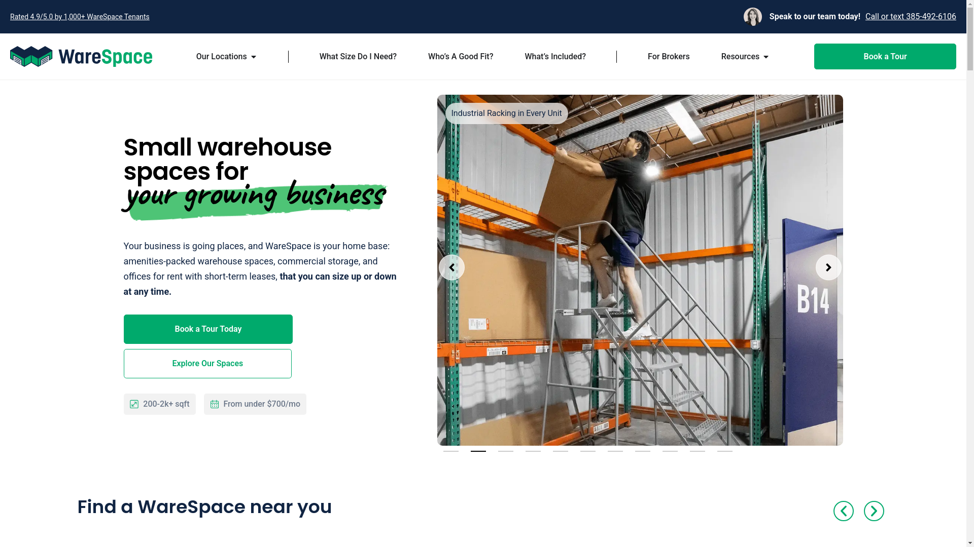 website screenshot of https://pickwarespace.com/