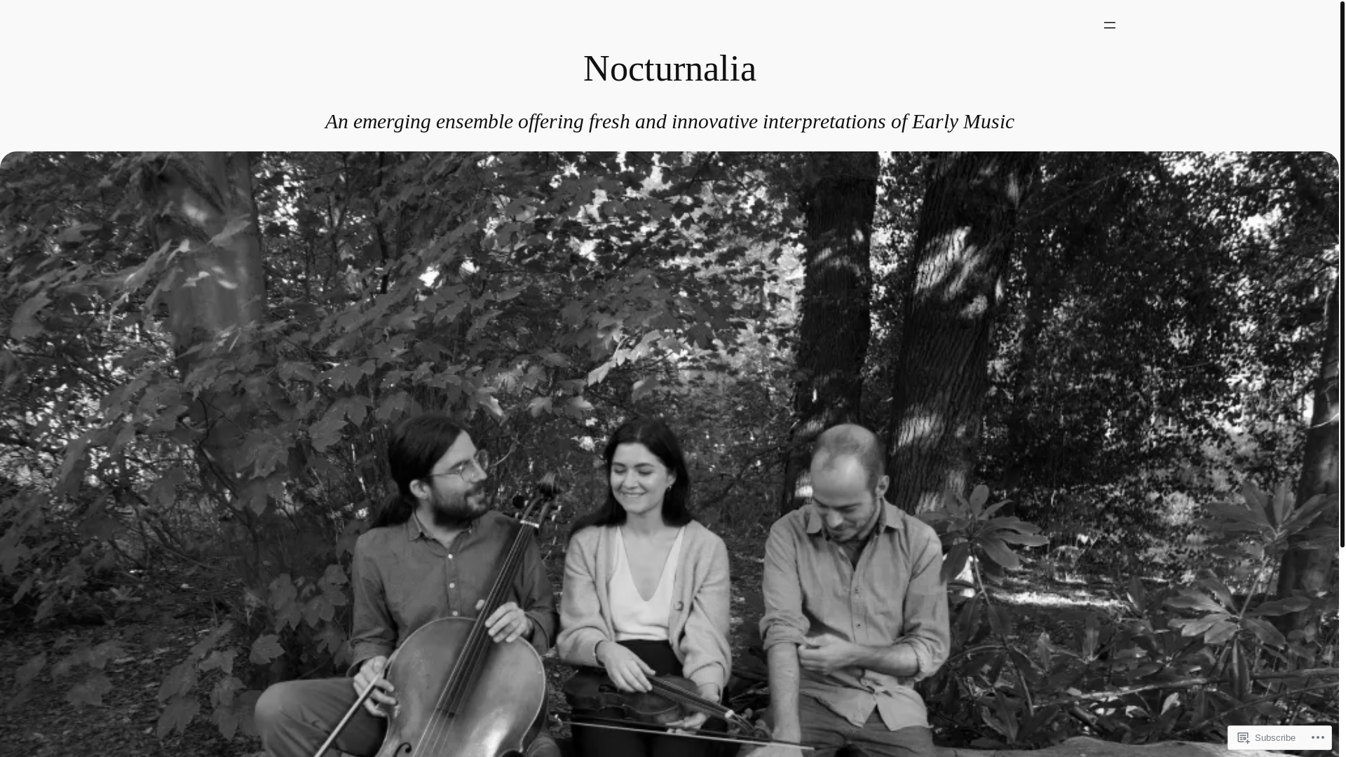 website screenshot of https://nocturnaliaensemble.com/