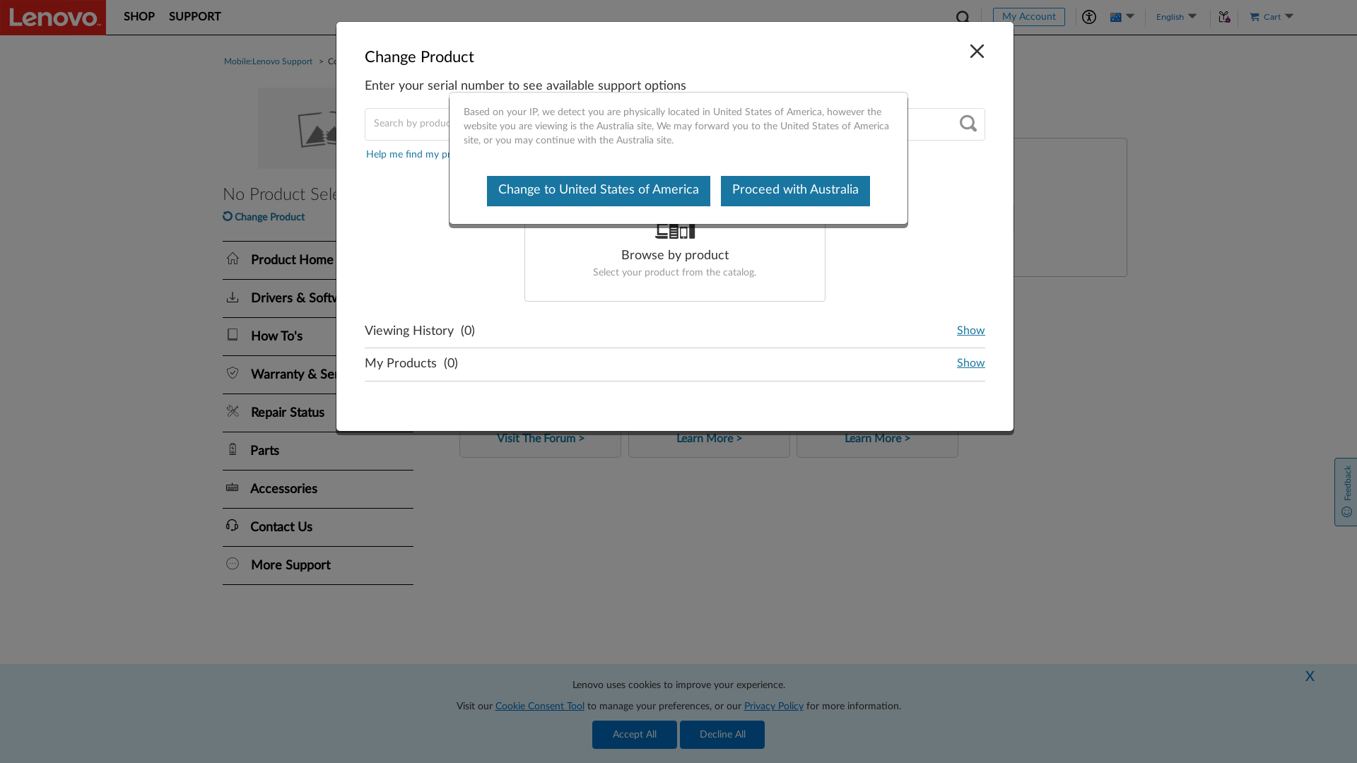 website screenshot of https://lenovomobilesupport.lenovo.com/au/en/contact-us