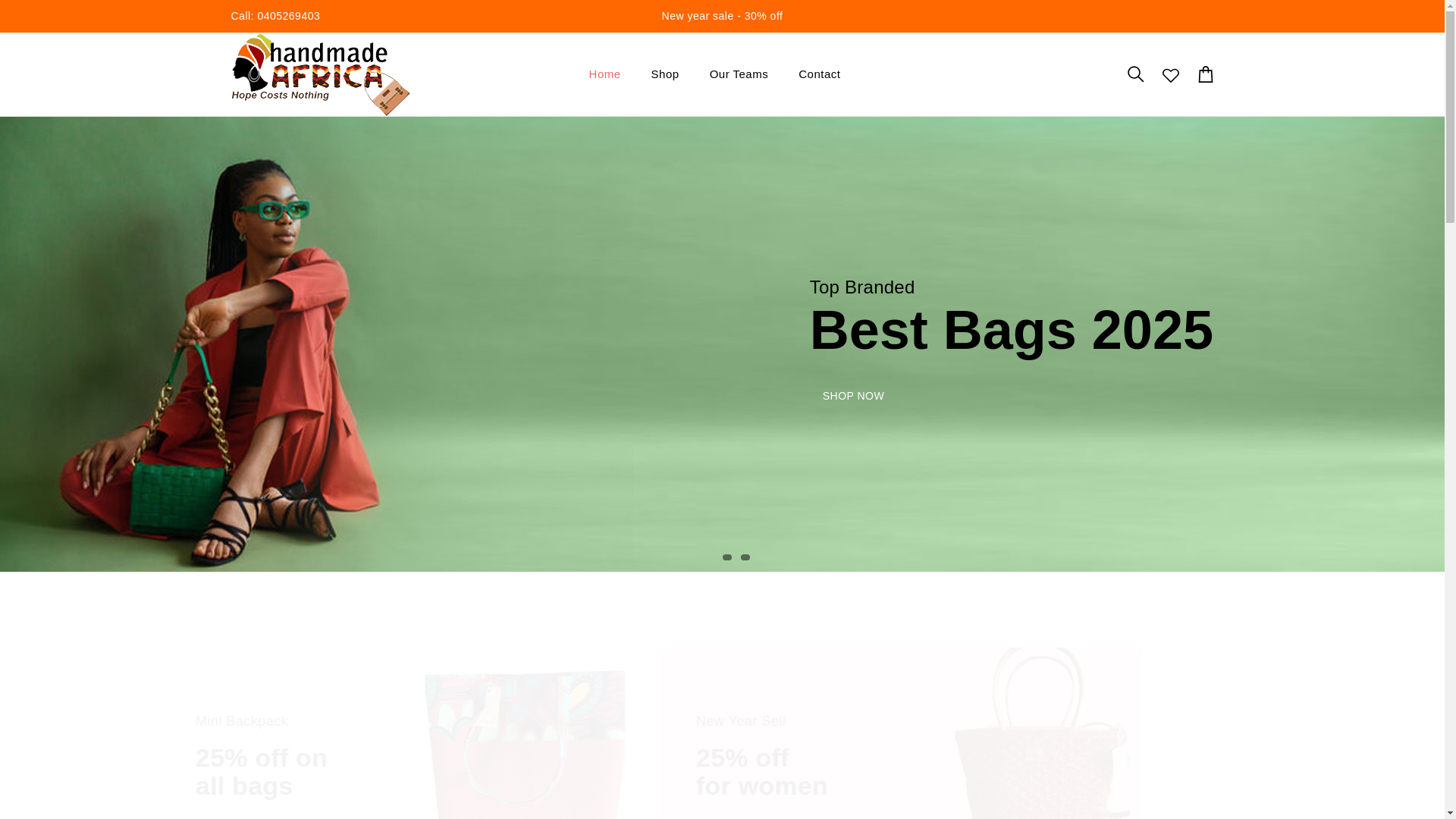 website screenshot of https://vidahandbags.com.au/