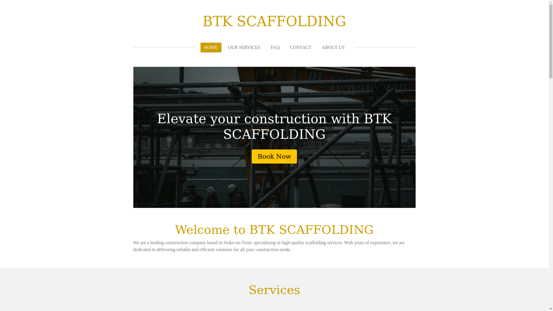 website screenshot of https://btk-scaffolding.com/