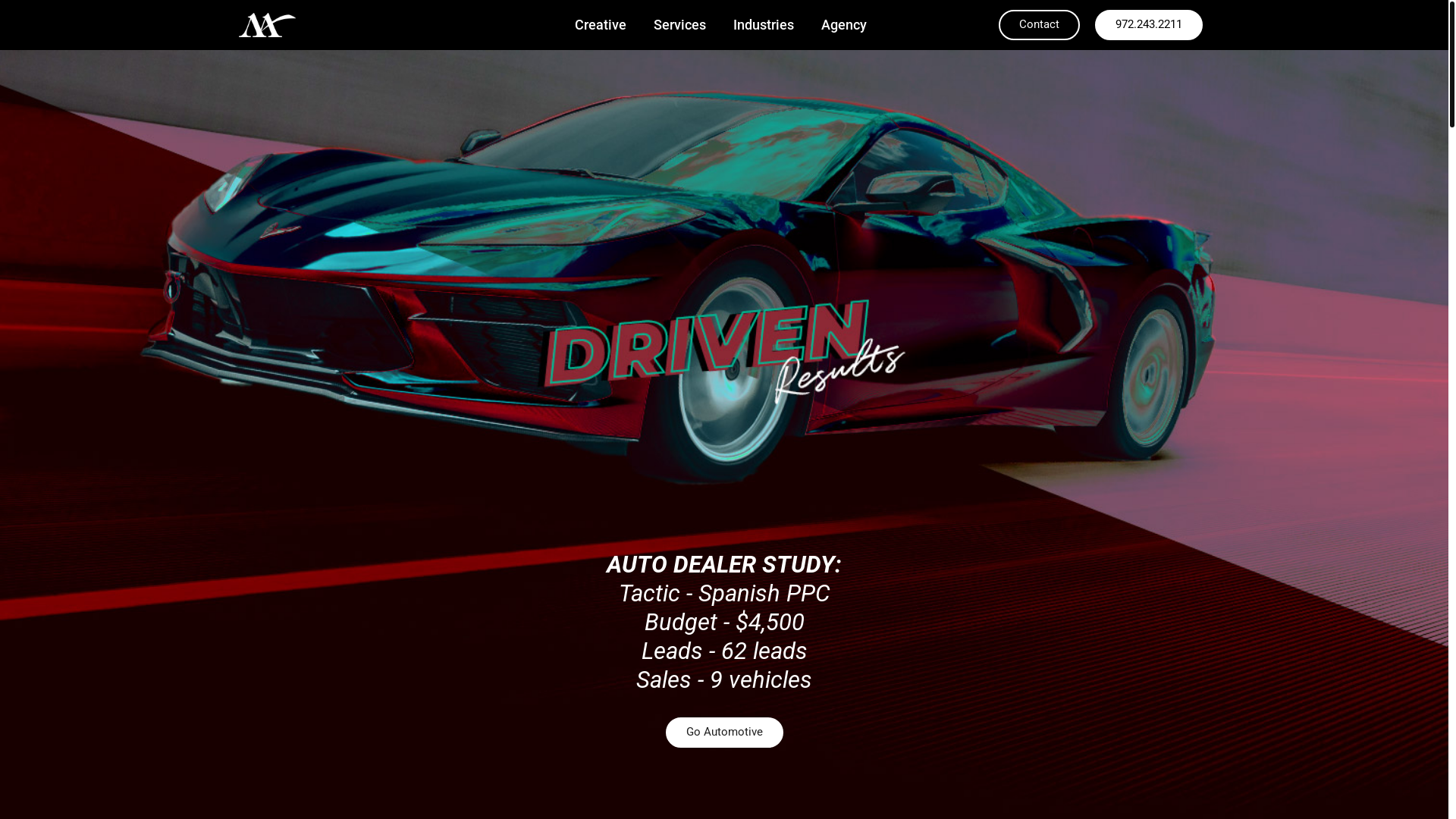 website screenshot of https://millerdrivesgrowth.com/