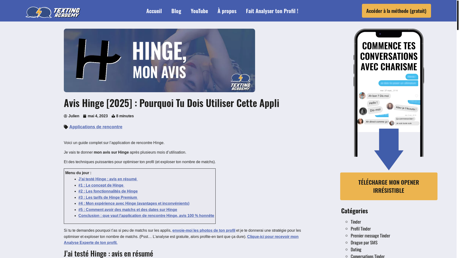 website screenshot of https://texting-academy.com/hinge-avis/#popmake-2543