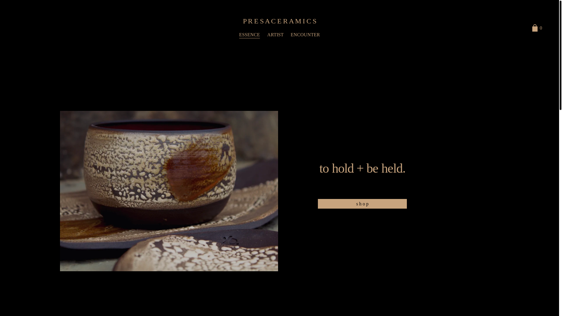 website screenshot of https://presaceramics.com/