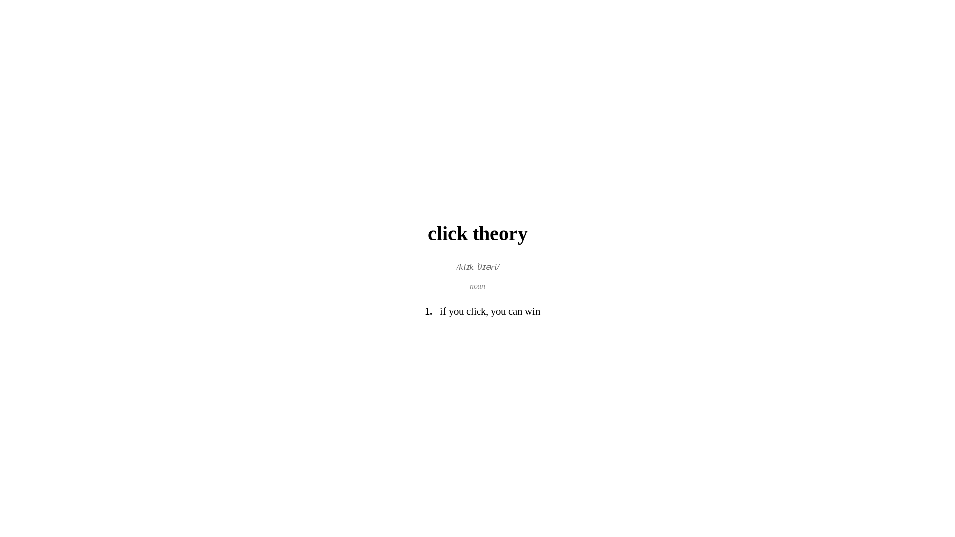 website screenshot of https://clicktheory.xyz/