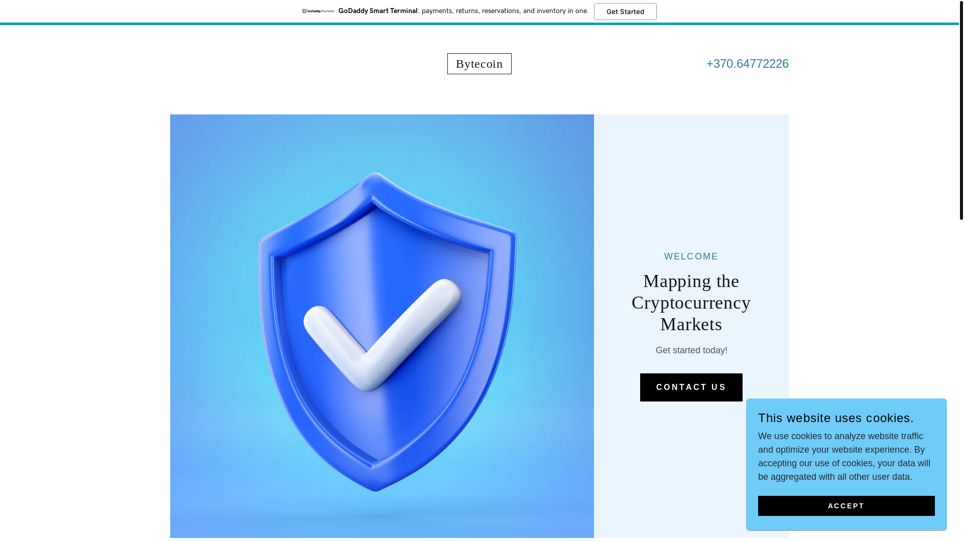 website screenshot of https://byte-coin.site/