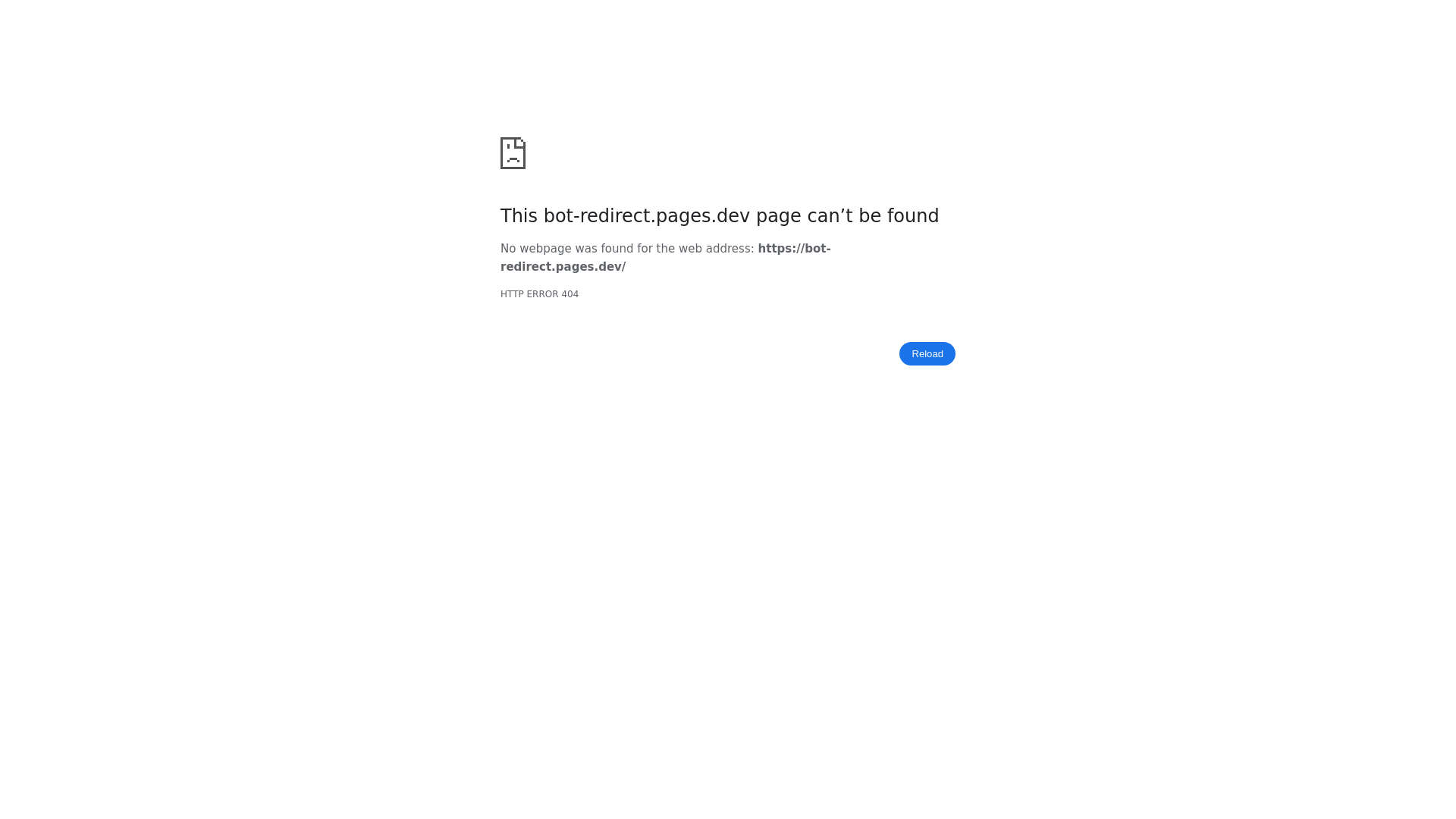 website screenshot of https://bot-redirect.pages.dev/