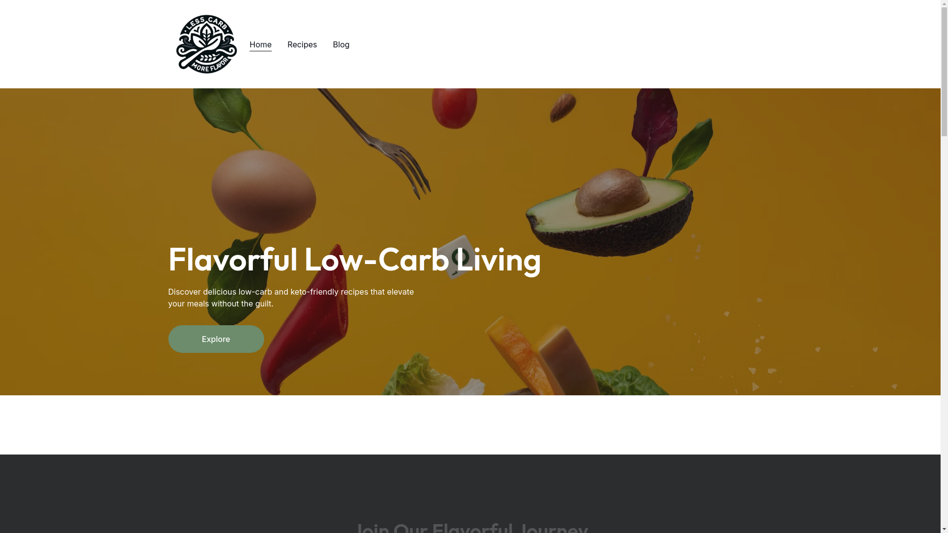 website screenshot of https://lesscarbmoreflavor.org/