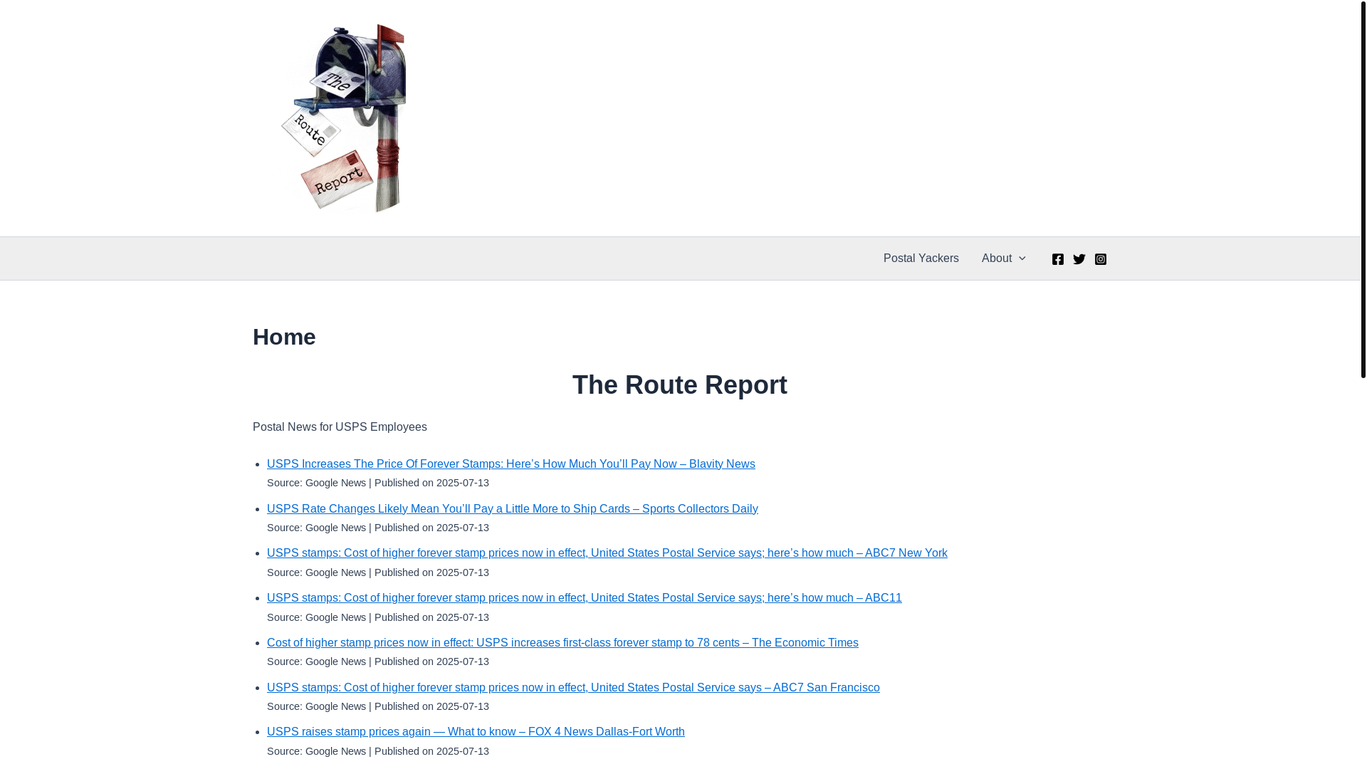 website screenshot of https://theroutereport.com/