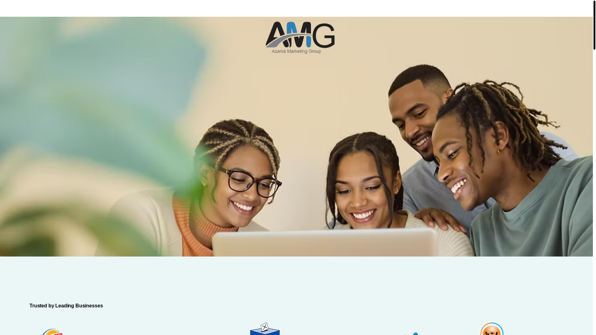website screenshot of https://azaniamarketinggroup.com/