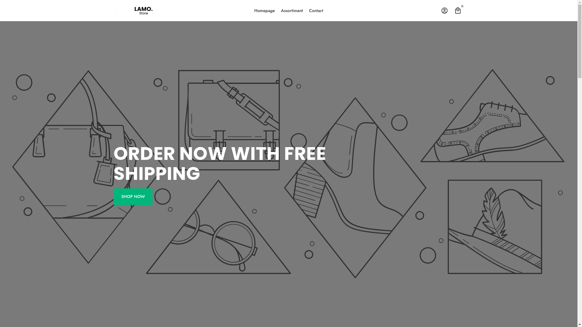 website screenshot of https://lamo-store.com/