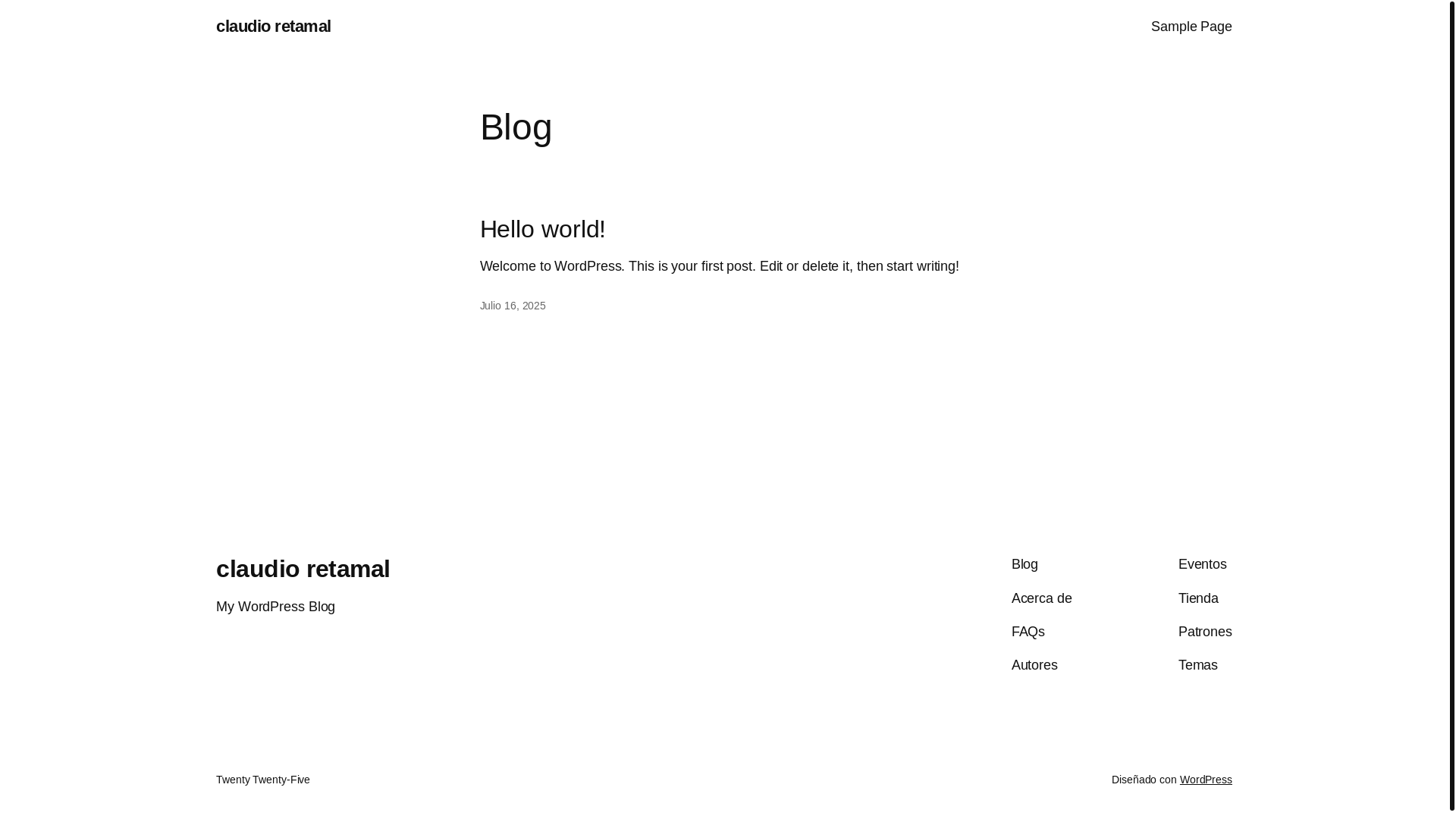 website screenshot of https://empresaretamal.cl/