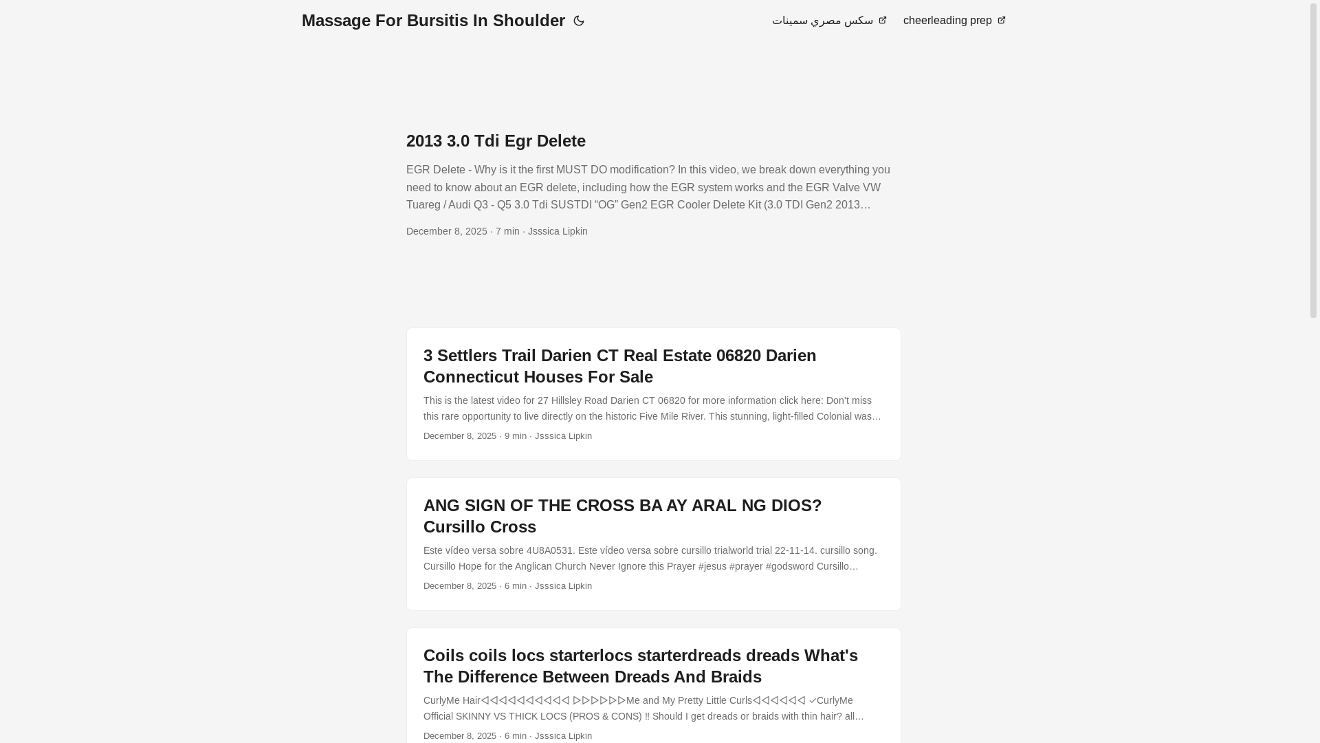 website screenshot of https://massageforbursitisinshoulder.pages.dev/