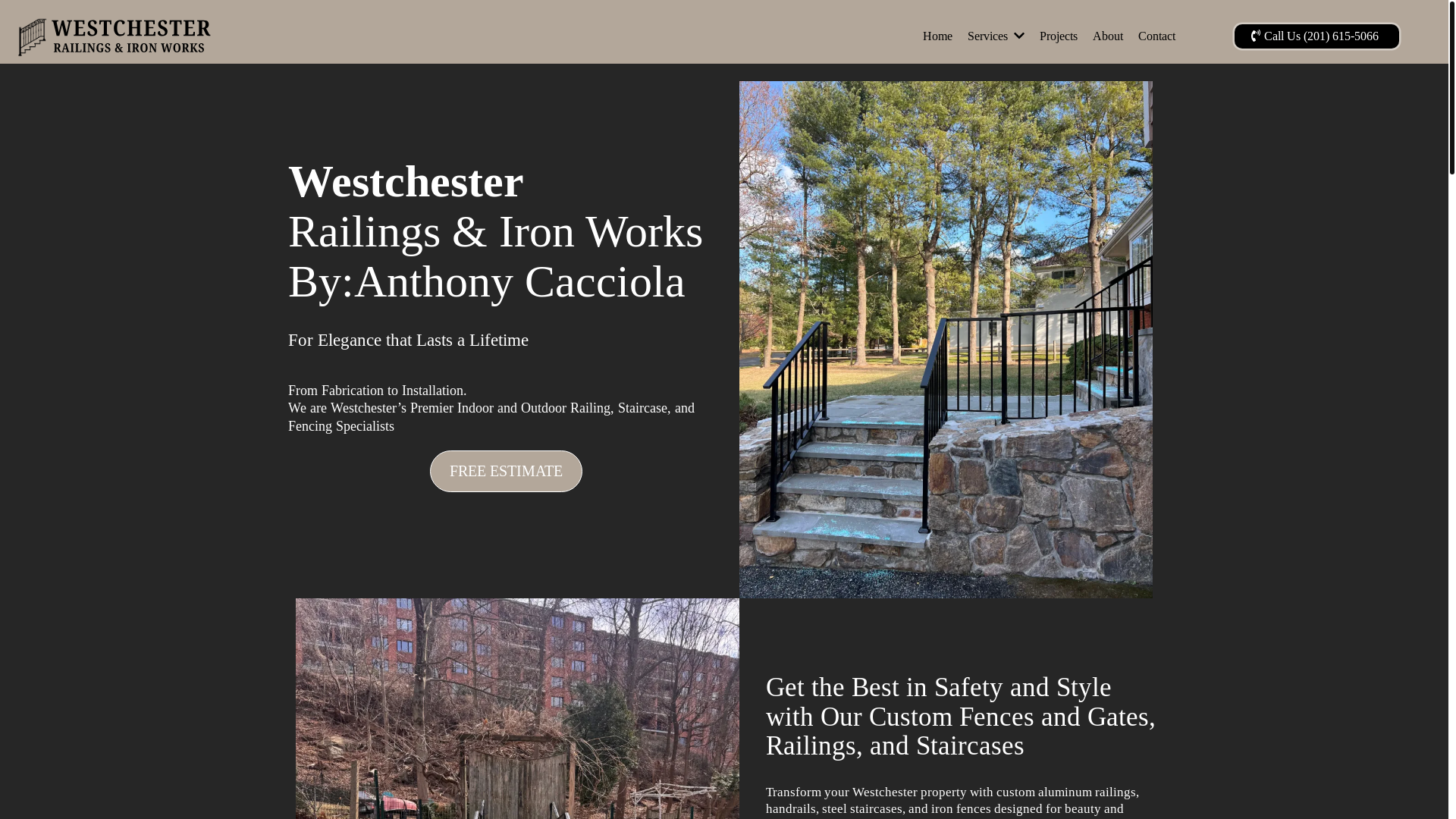 website screenshot of https://westchesterironworks.com/