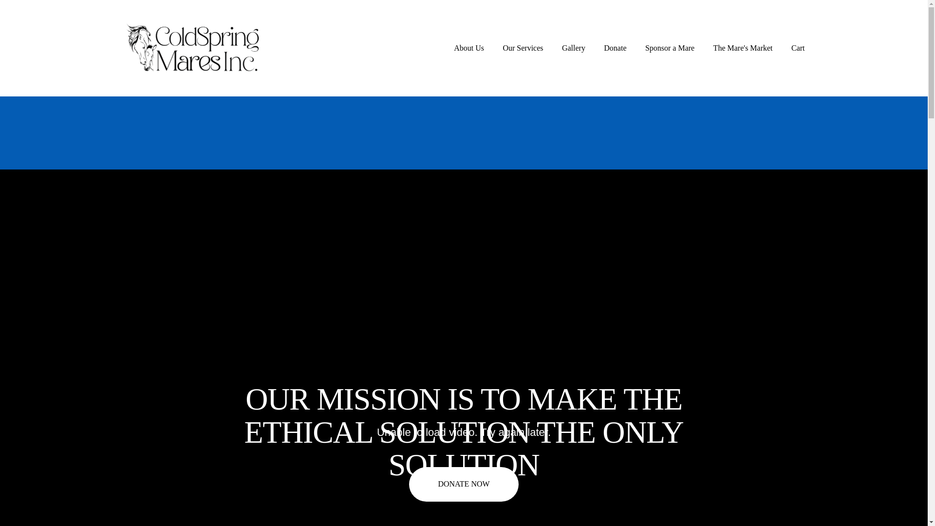 website screenshot of https://coldspringmares.com/