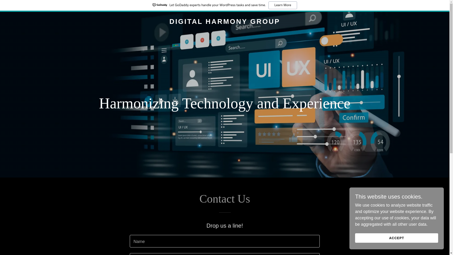 website screenshot of https://digitalharmonygroup.com/