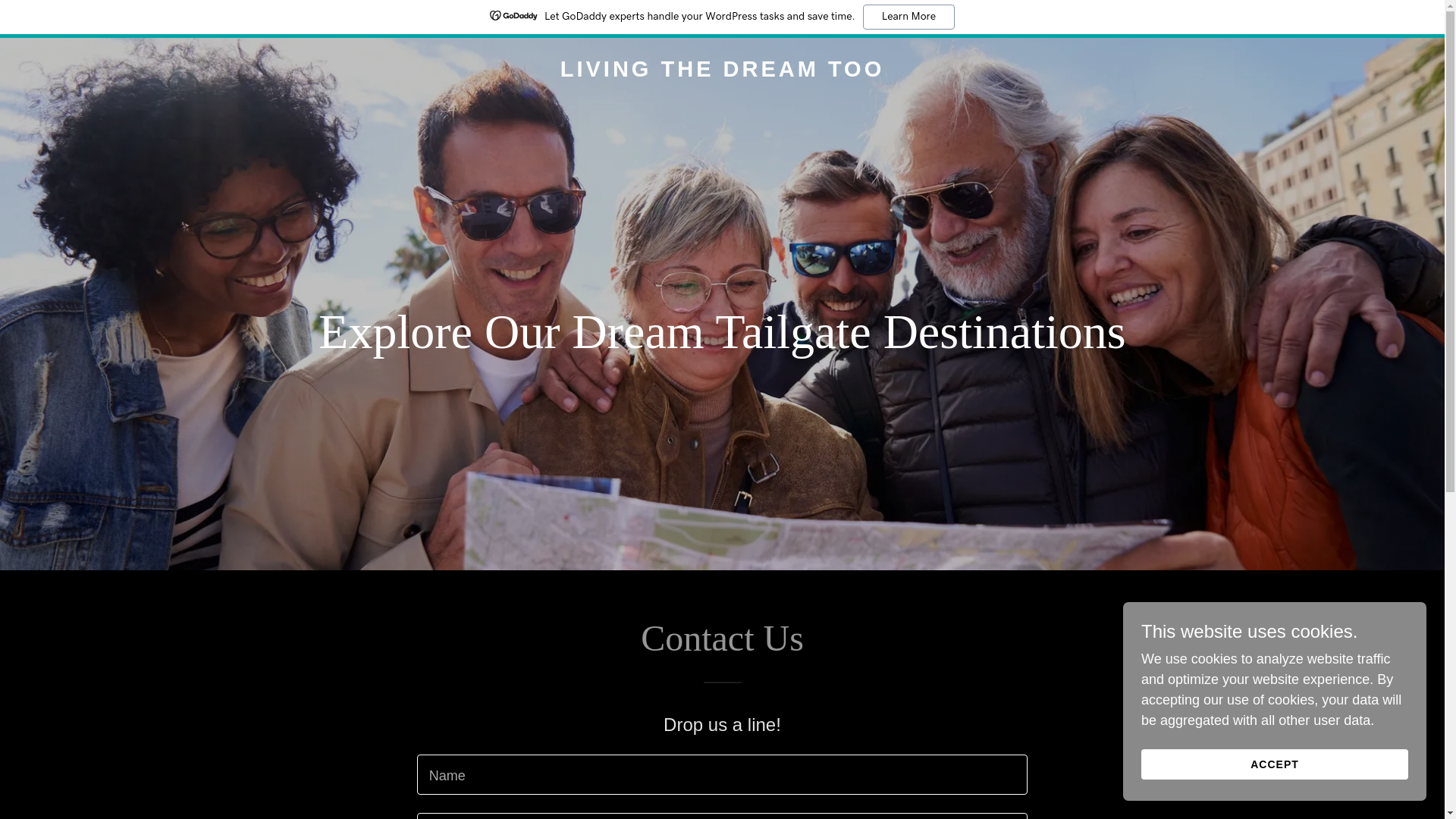 website screenshot of https://livingthedreamtoo.com/