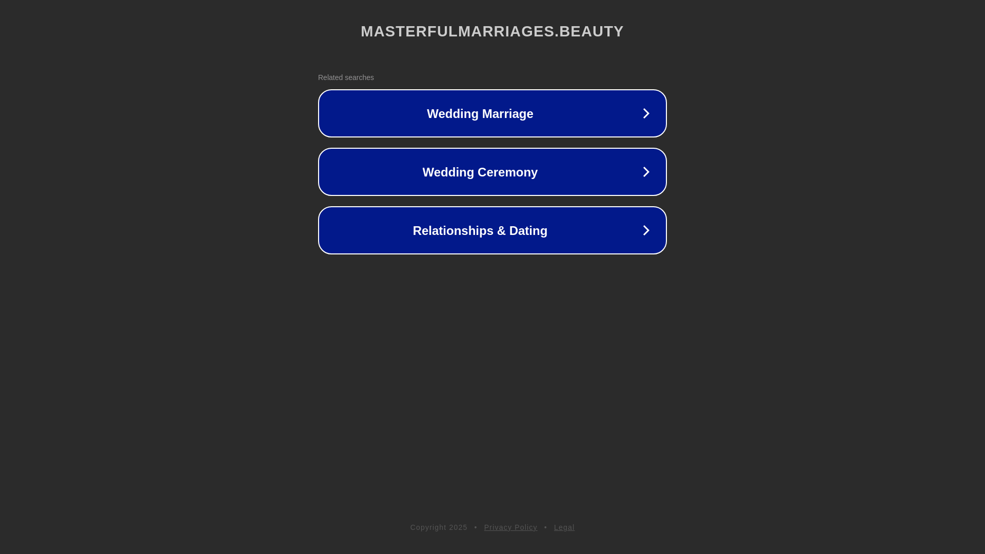 website screenshot of https://masterfulmarriages.beauty/