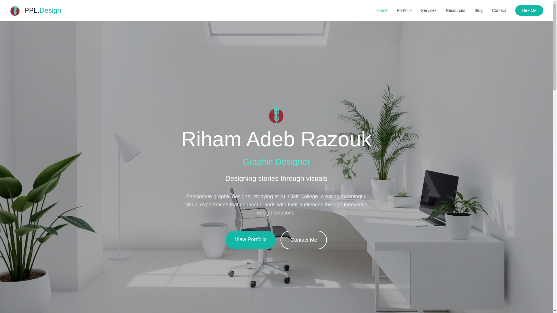 website screenshot of https://rihamgraphicdesign.com/