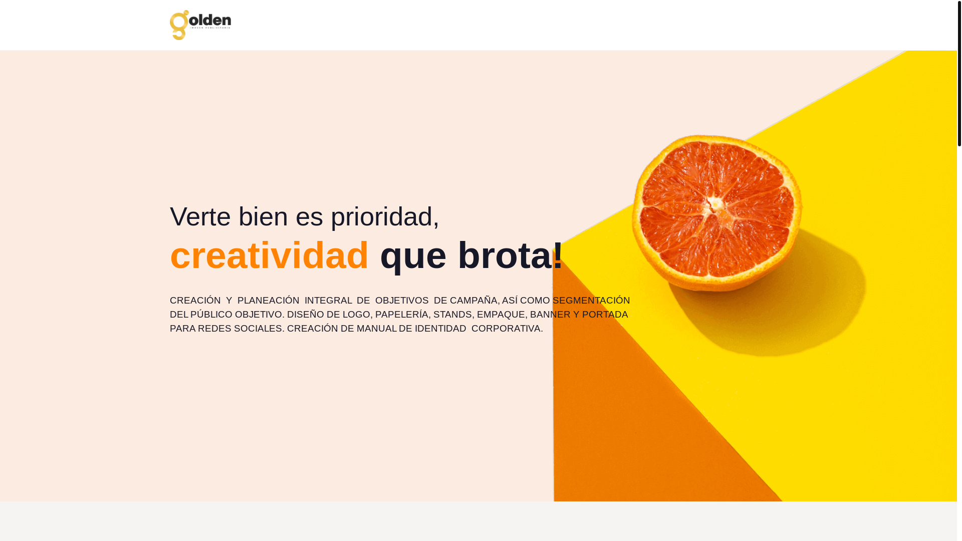 website screenshot of https://goldenmx.com.mx/