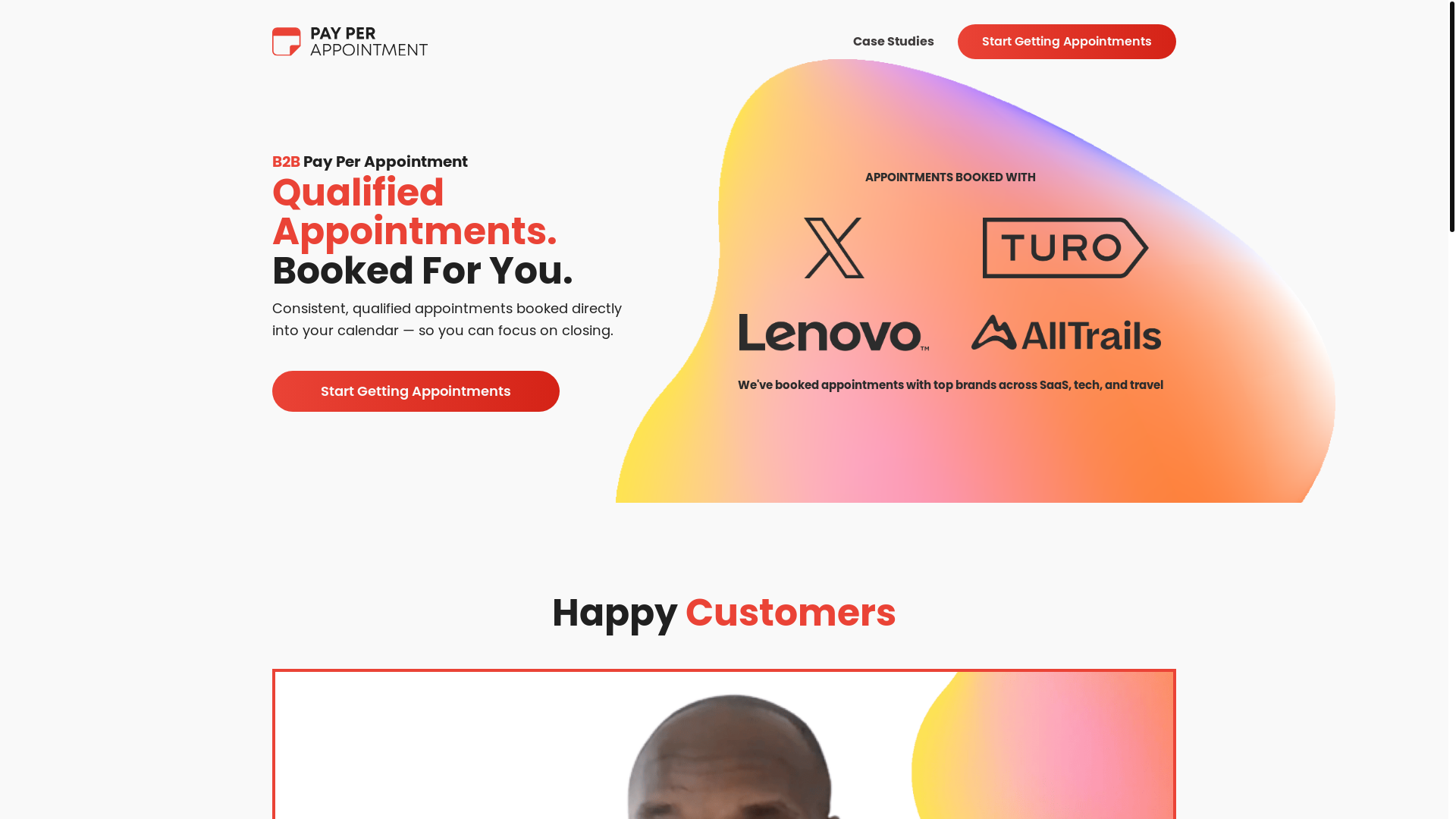 website screenshot of https://payperappointmentlabs.com/