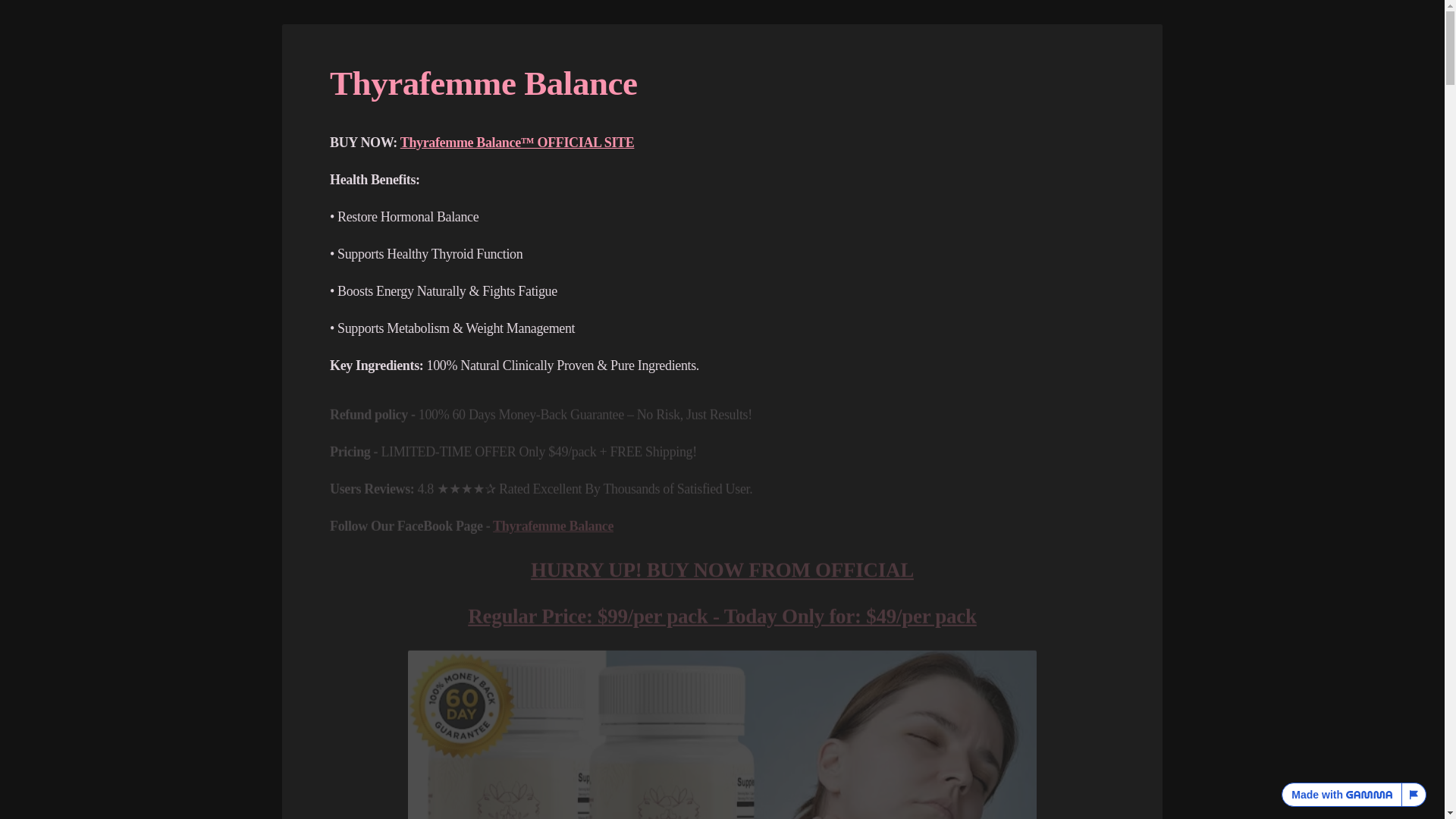 website screenshot of https://thyrafemme-balance-39biijx.gamma.site/thyrafemme-balance