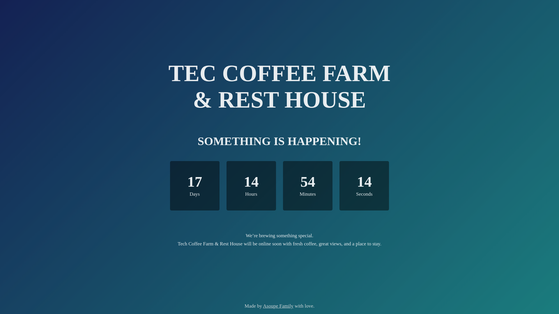website screenshot of https://tec-coffeeresthouse.com/