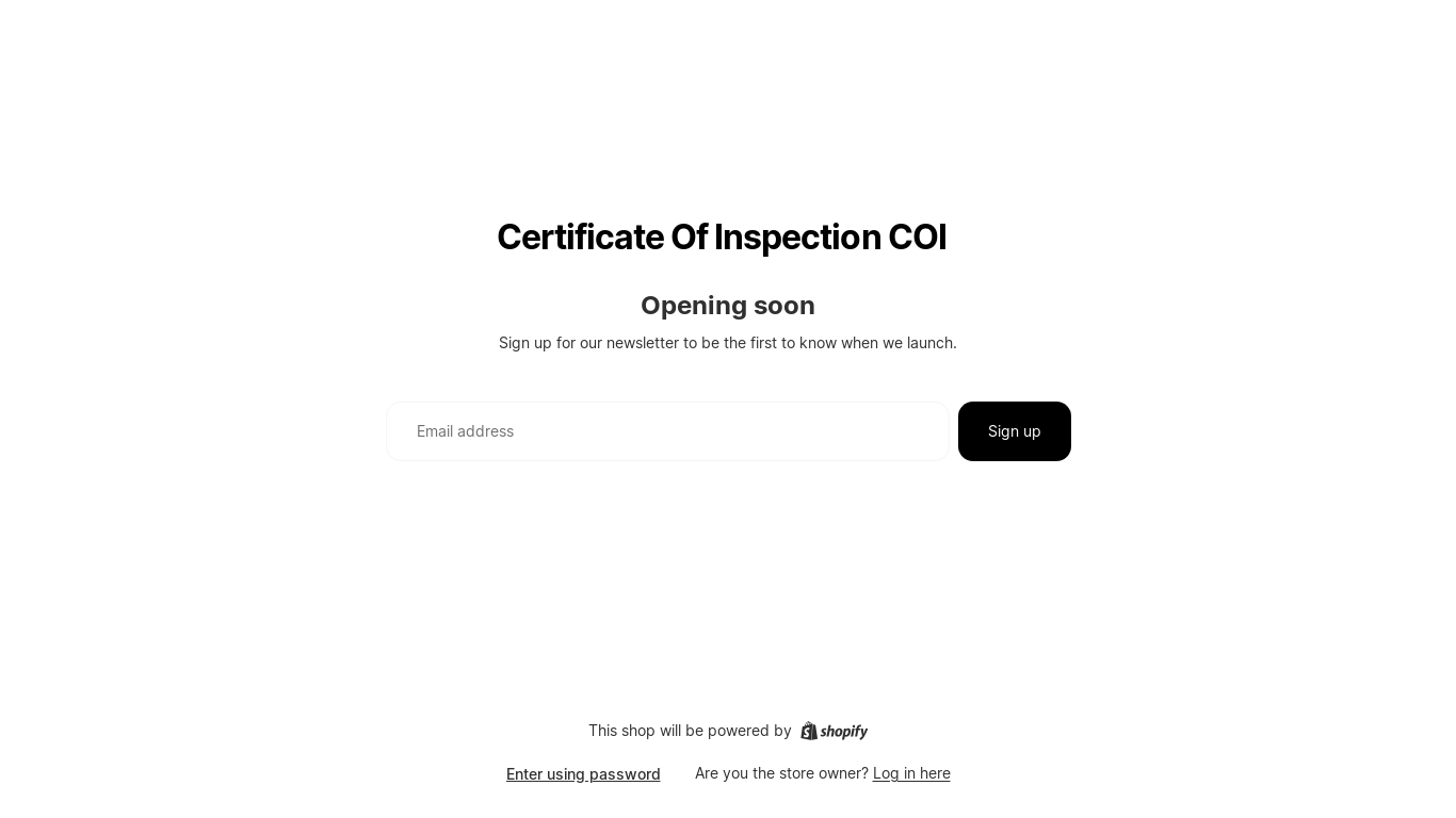 website screenshot of https://certificateofinspection.com.au/