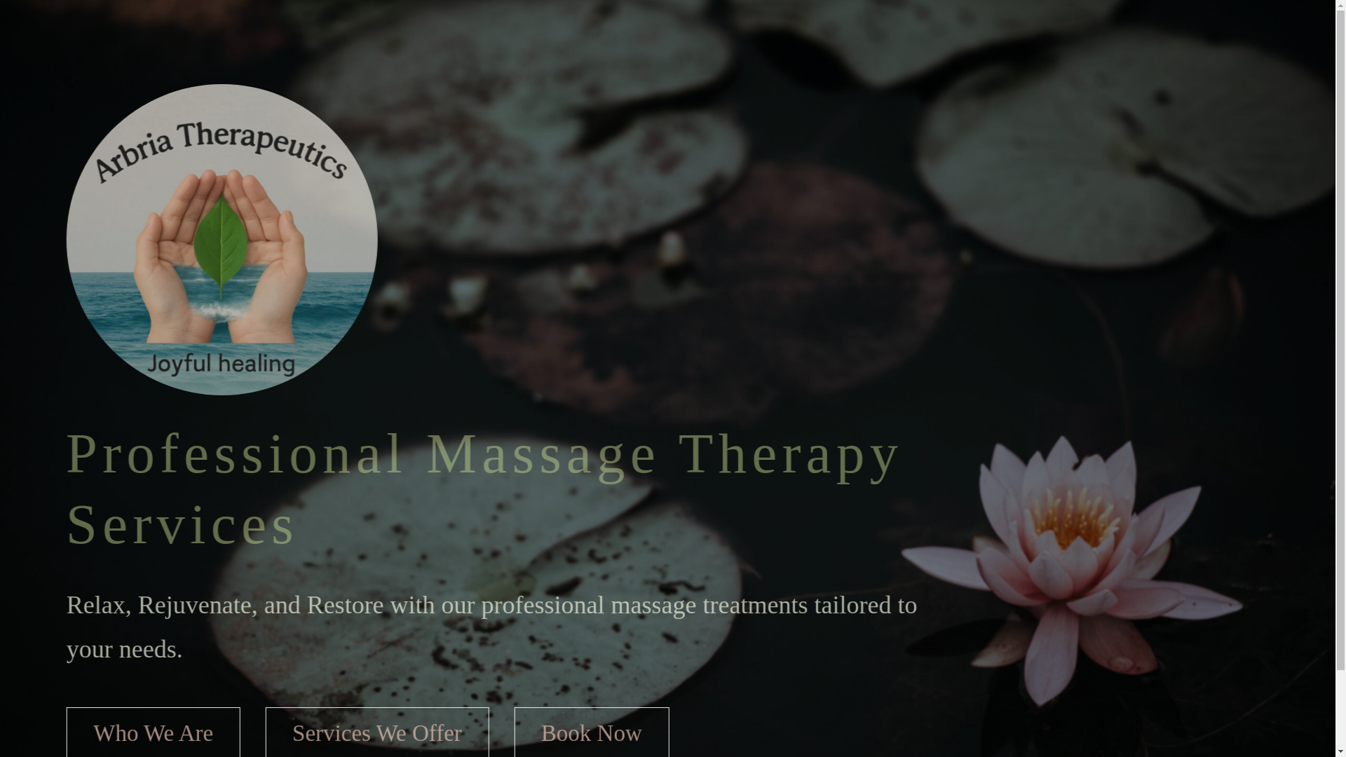 website screenshot of https://arbriatherapeutics.ca/