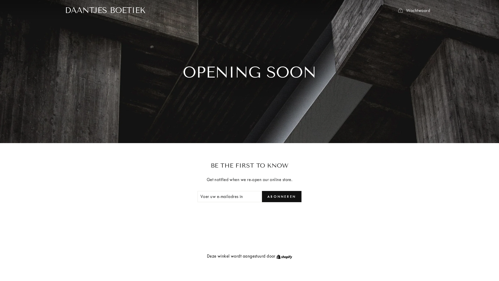 website screenshot of https://daantjes-boetiek.nl/