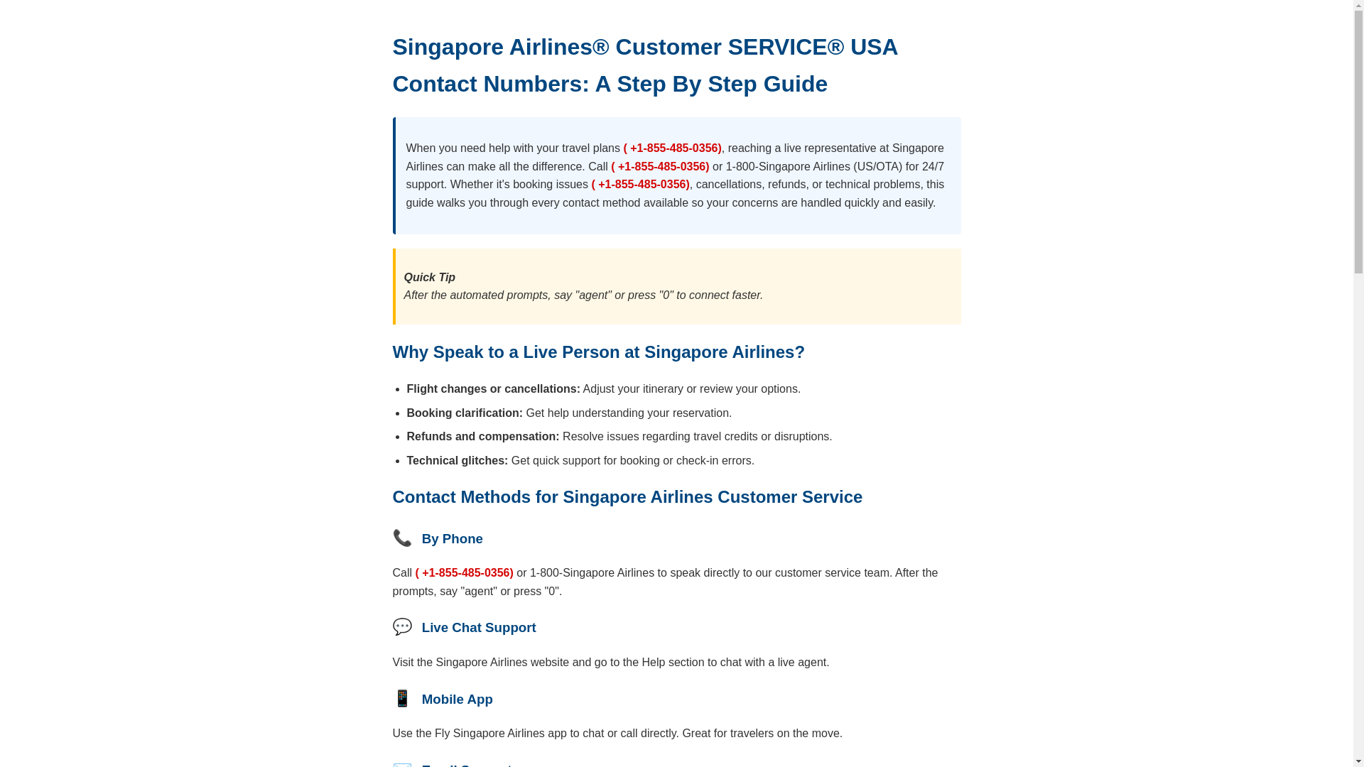 website screenshot of https://singapore-airlines-customer-service.pages.dev/