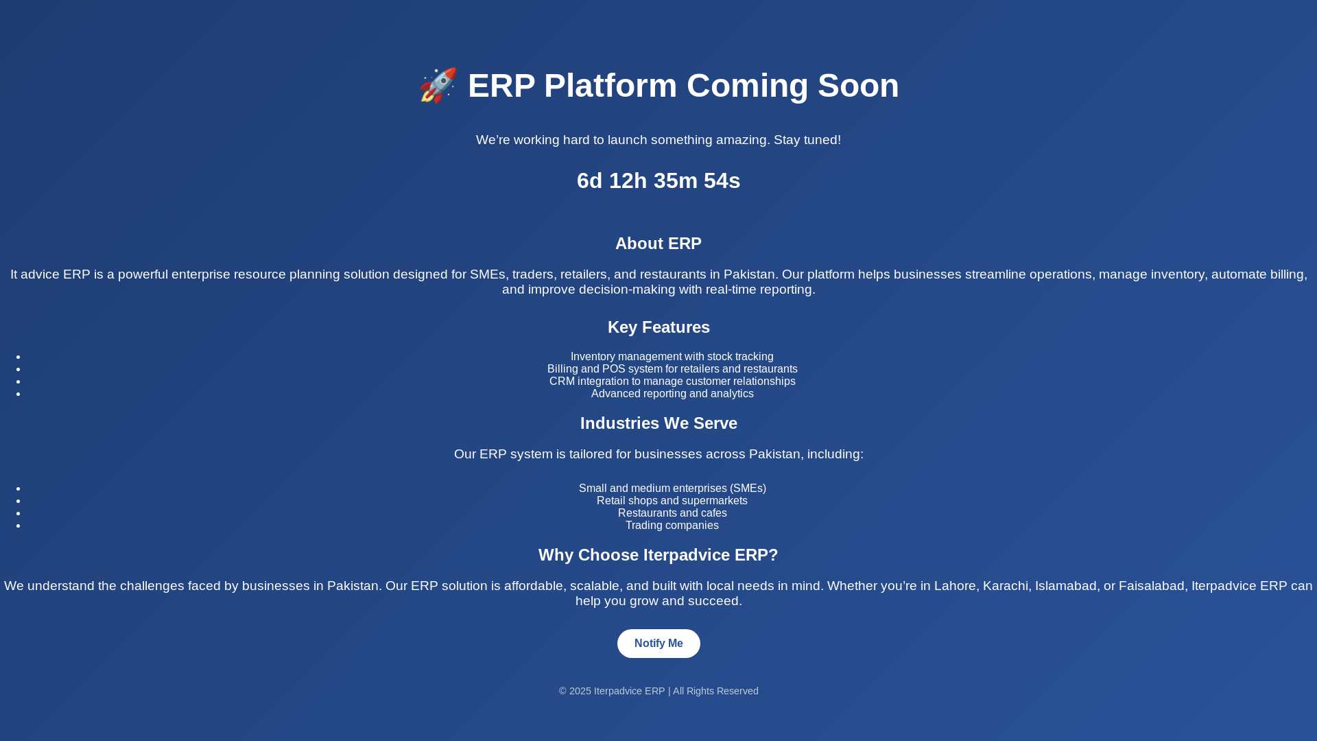 website screenshot of https://iterpadvice.com/