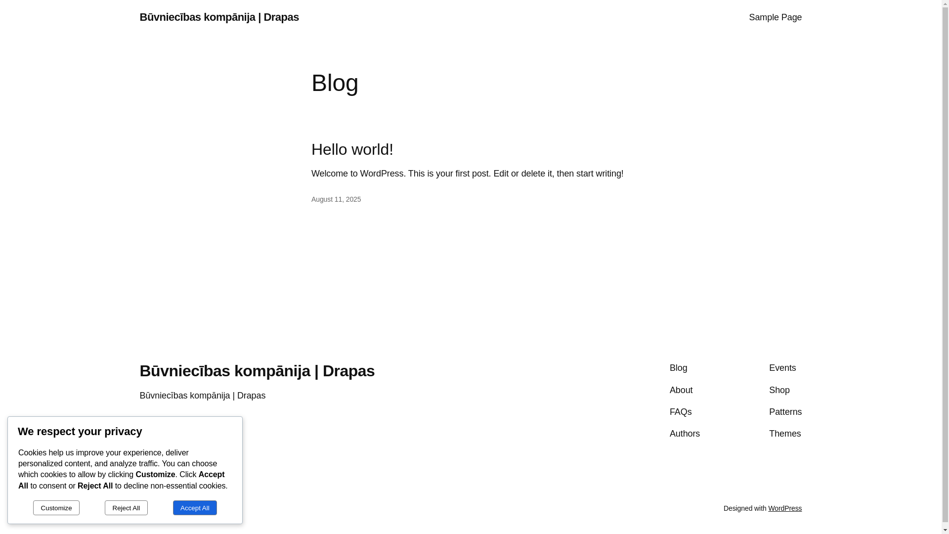 website screenshot of https://drapas.lv/