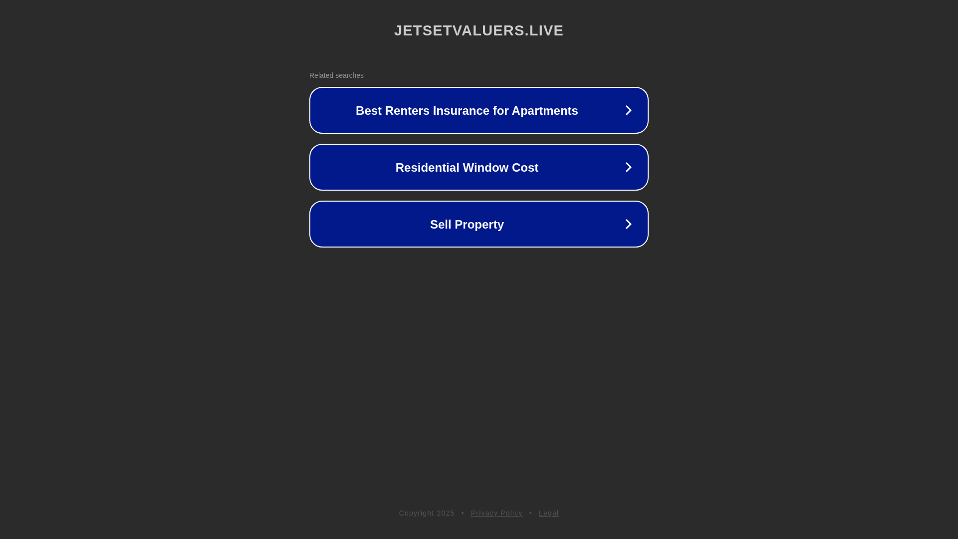website screenshot of https://jetsetvaluers.live/