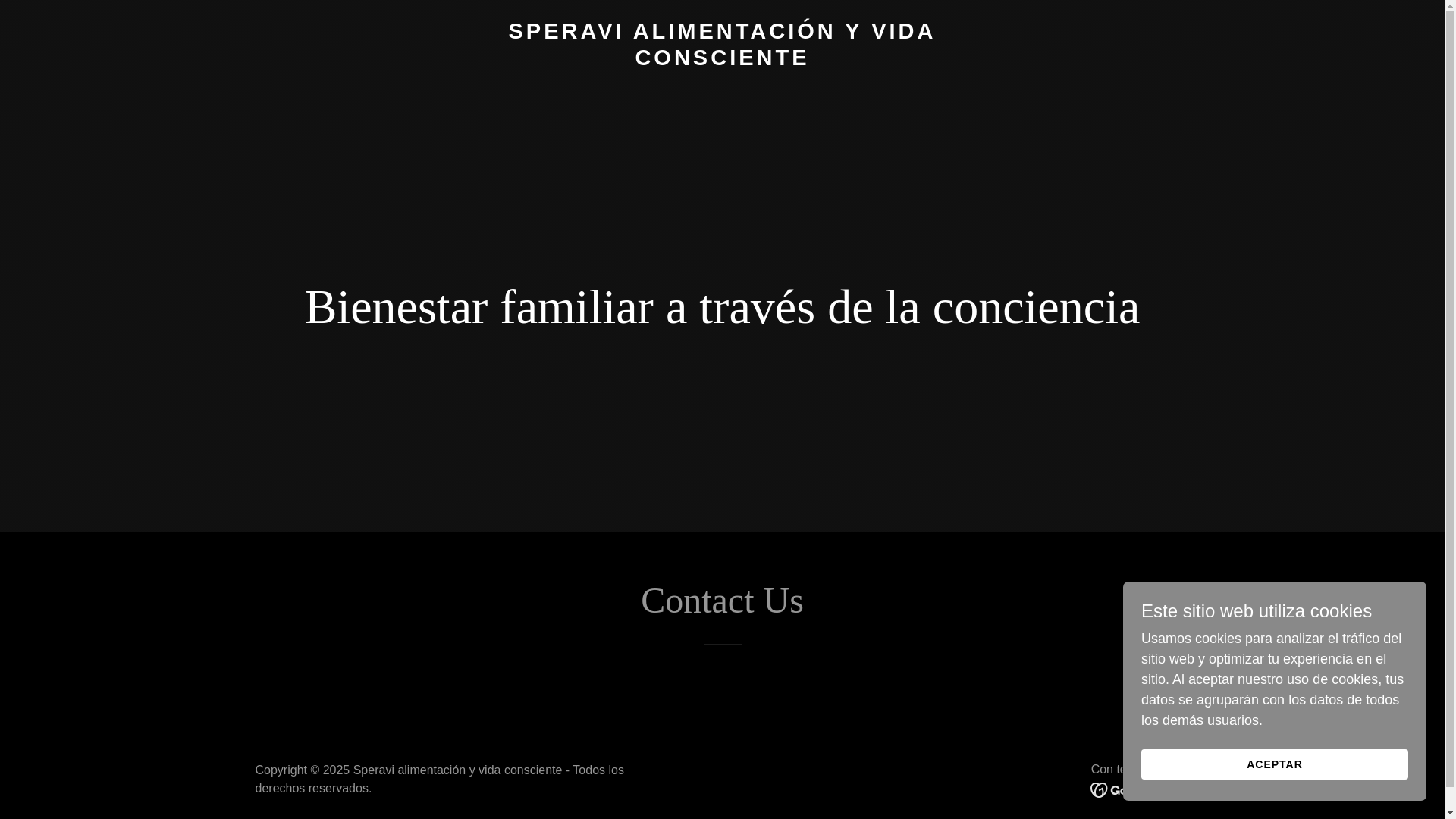 website screenshot of https://speraviconciente.com/