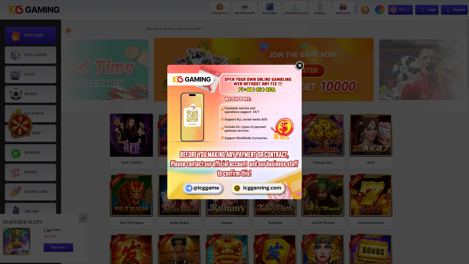 website screenshot of https://icgdemo6.com/
