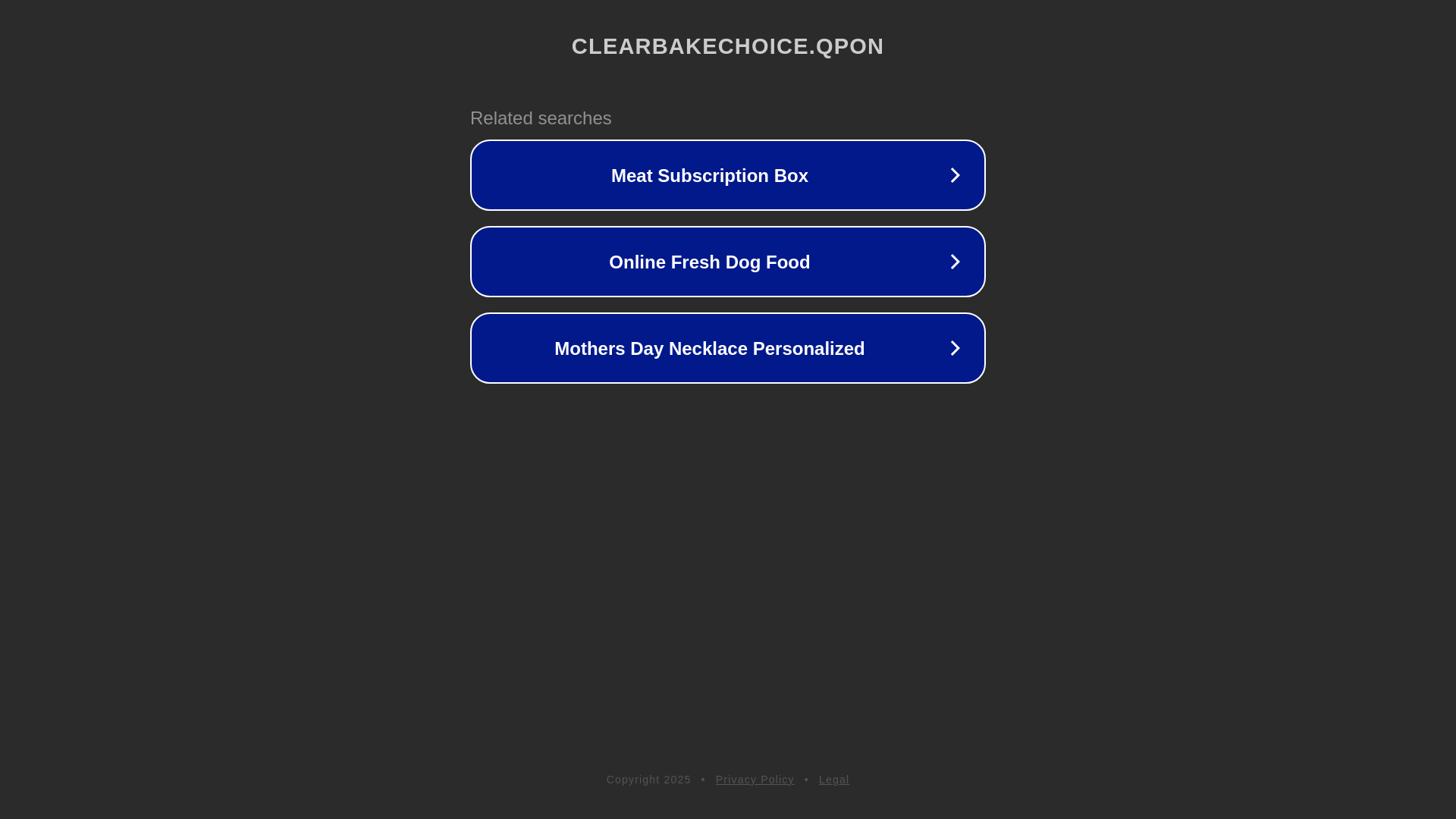 website screenshot of https://clearbakechoice.qpon/