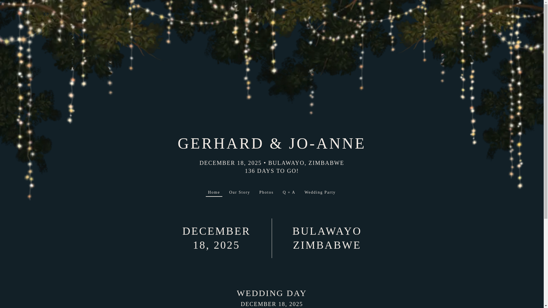 website screenshot of https://gerhardandjoannesayido.com/