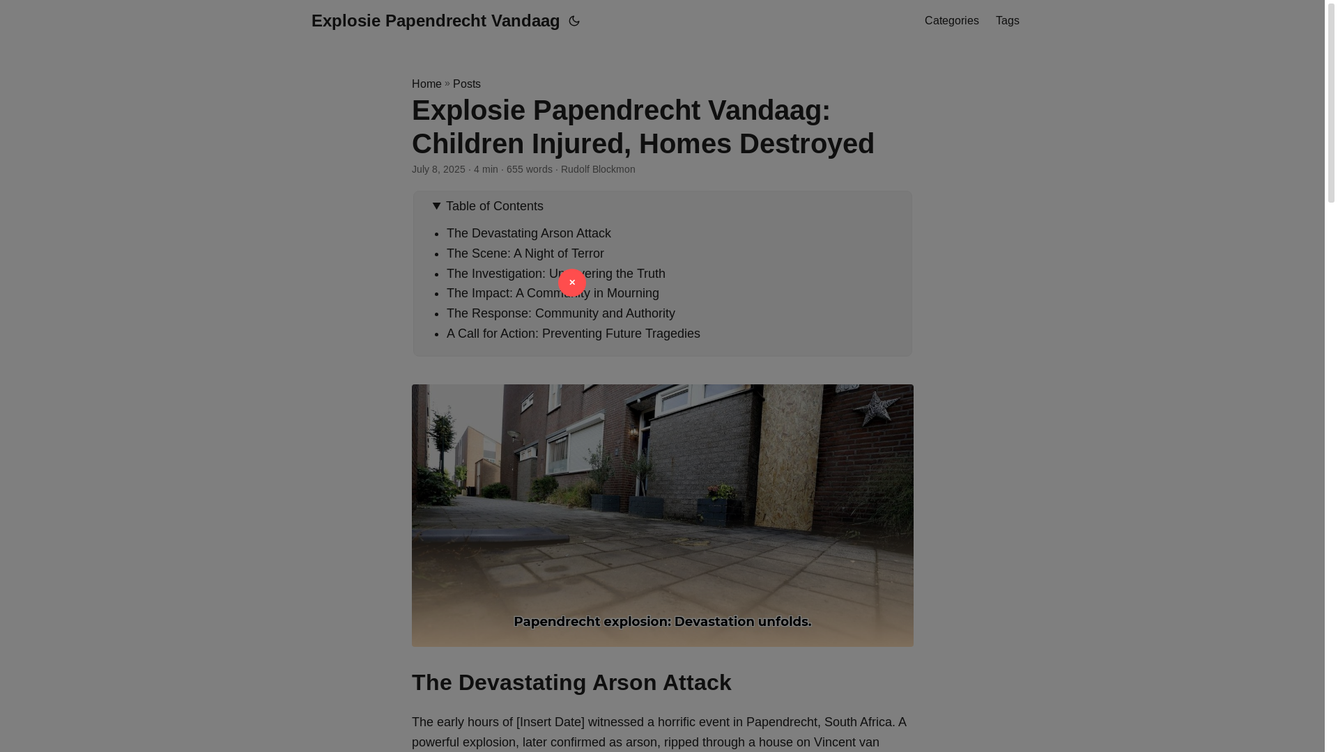 website screenshot of https://explosie-papendrecht-vandaag.pages.dev/