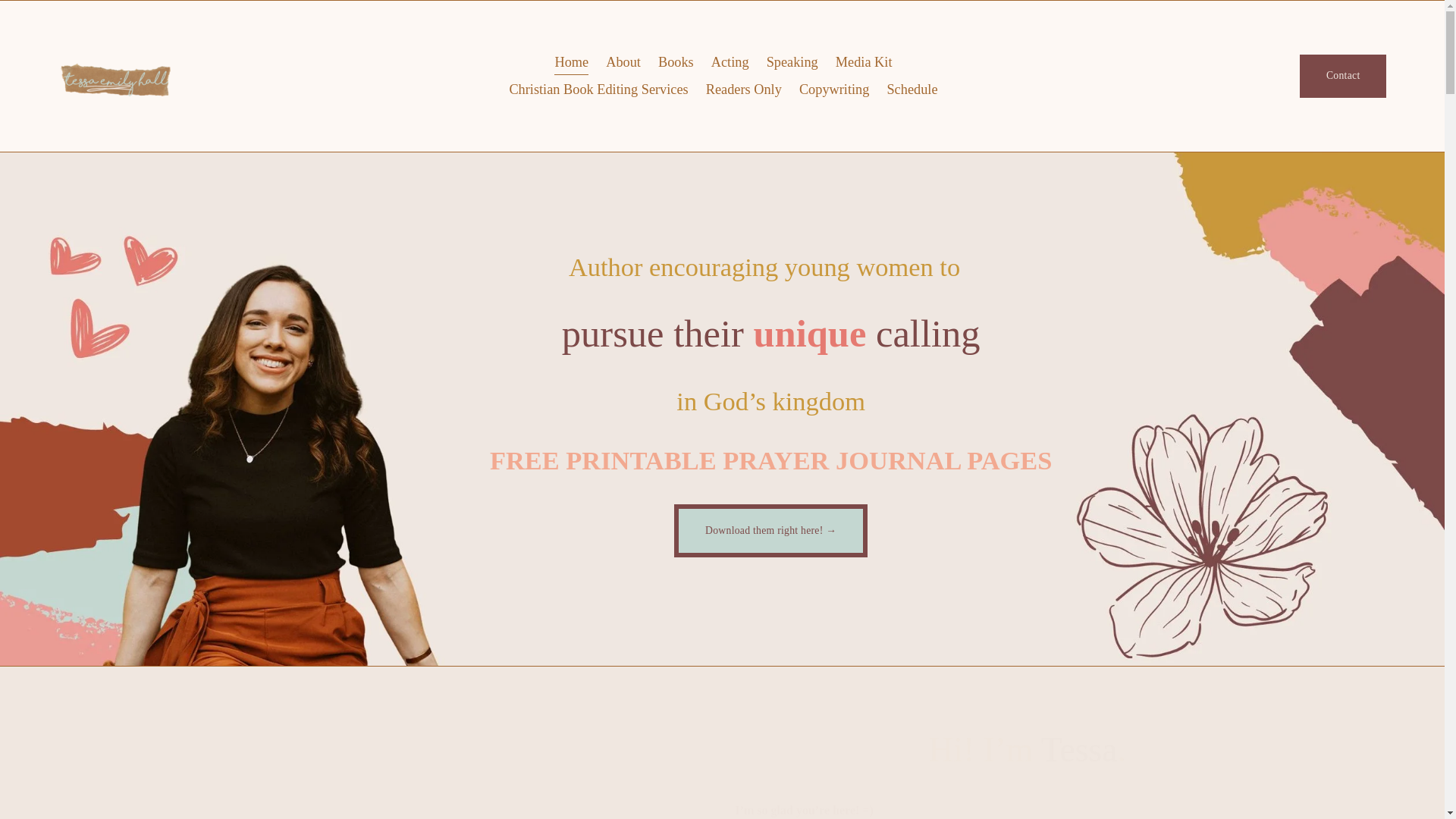 website screenshot of https://tessaemilyosborn.com/