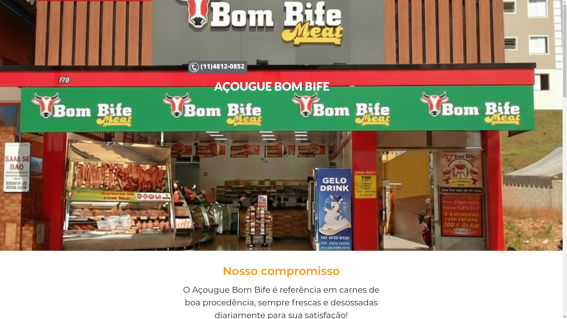website screenshot of https://acouguebombifecampolimpo.com.br/