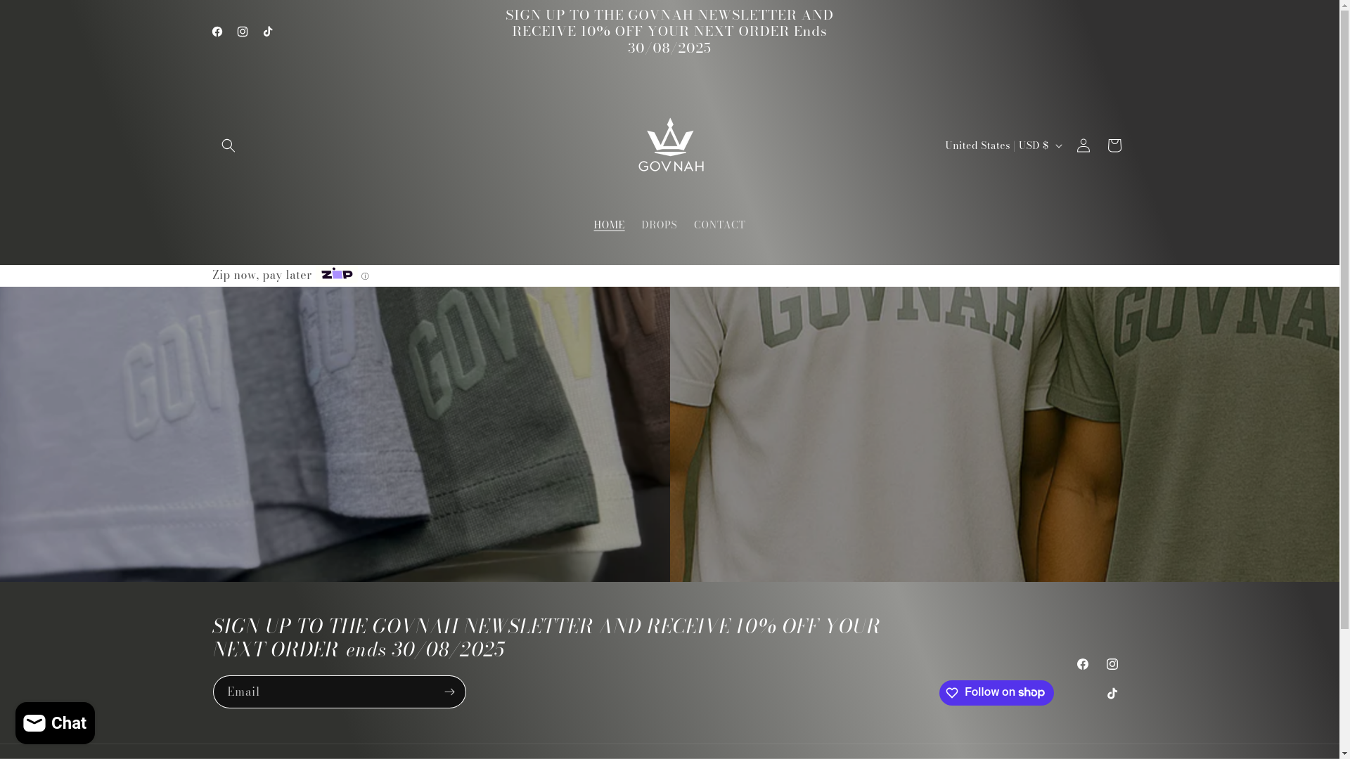 website screenshot of https://govnah.co.nz/